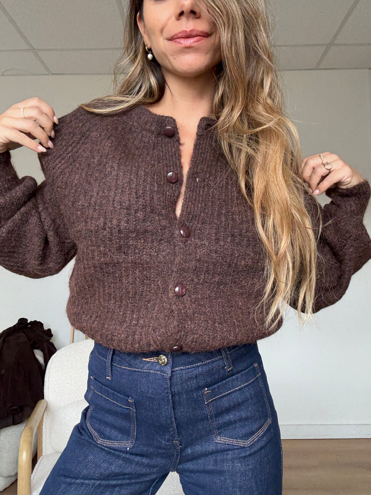 Cardigan Irène chocolat