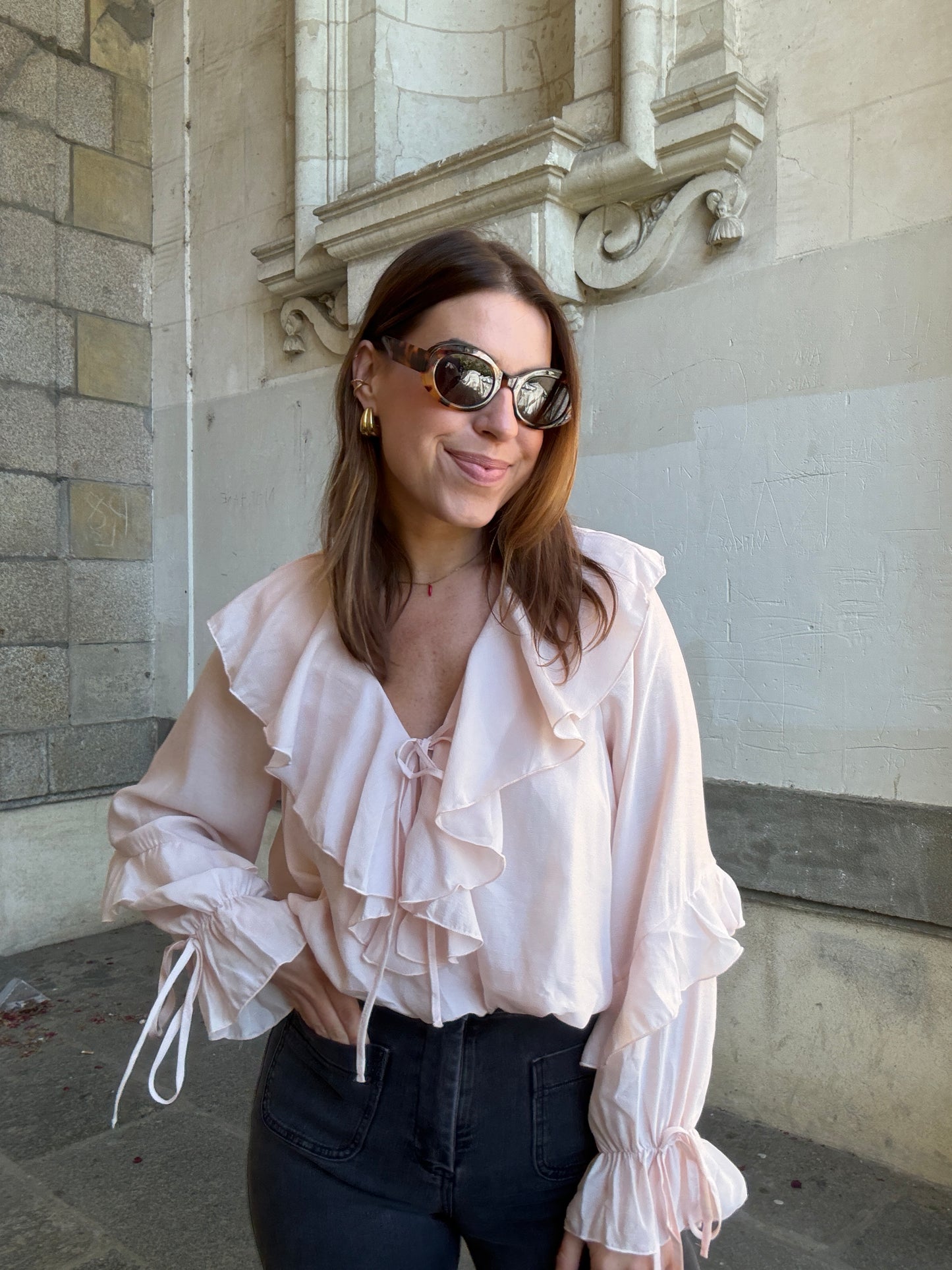 Blouse Iris rose pâle