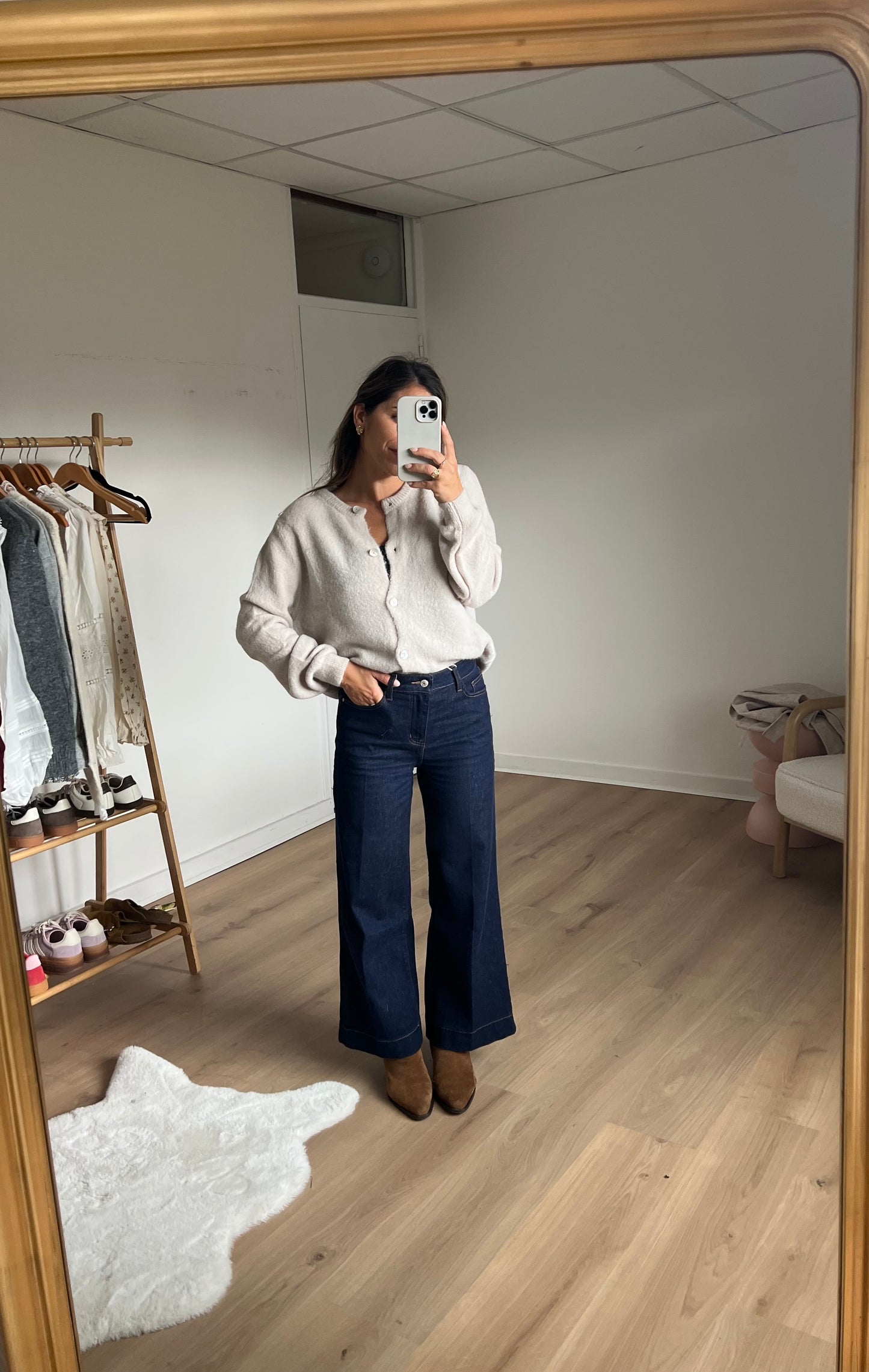 Maille en laine Léonie taupe