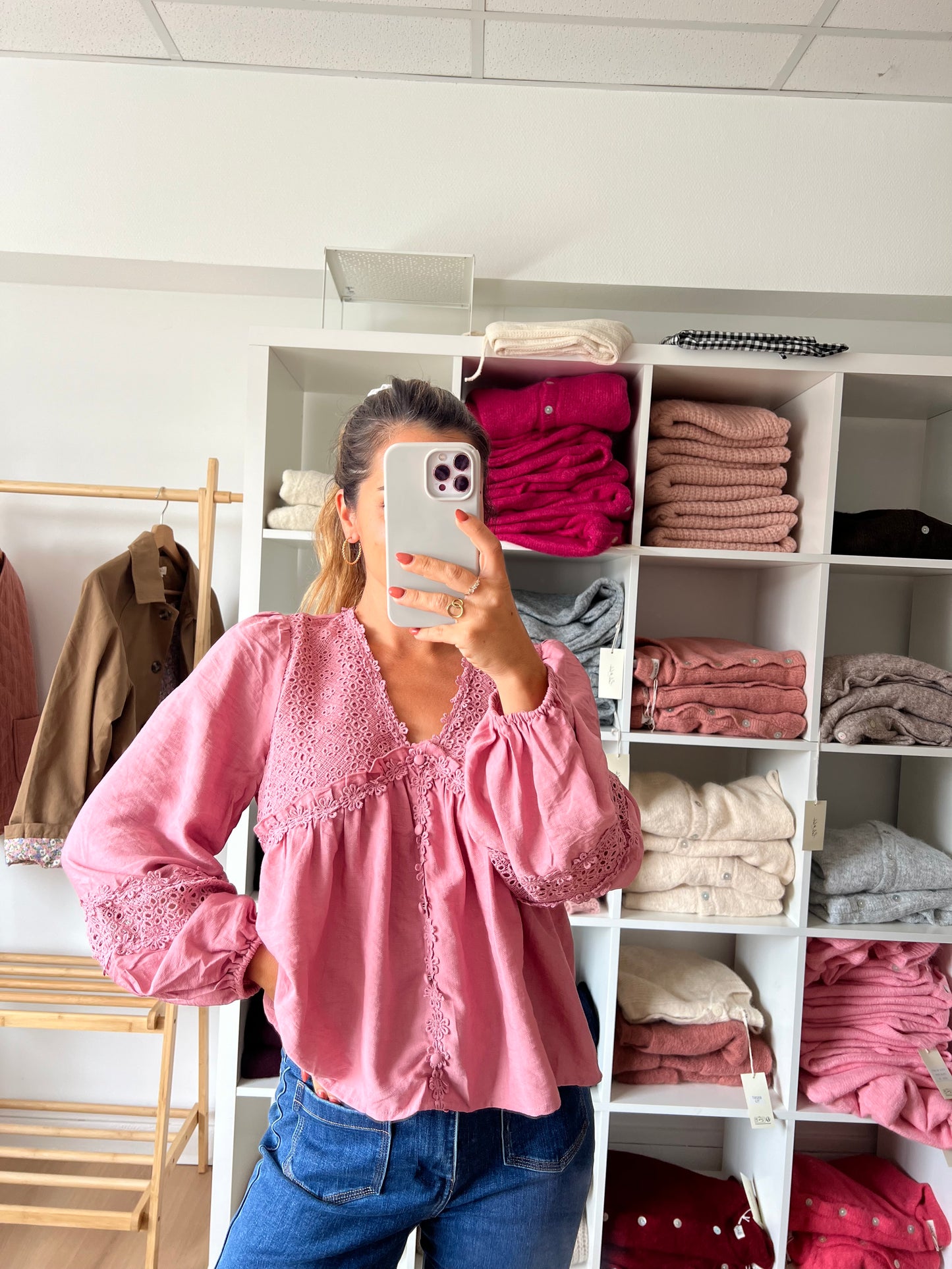 Blouse rose Iris
