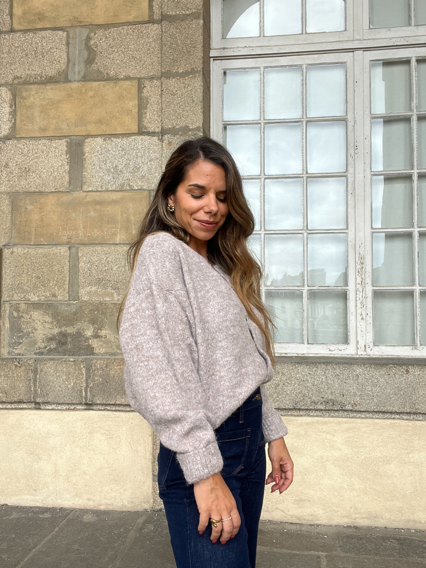 Cardigan Charlie taupe