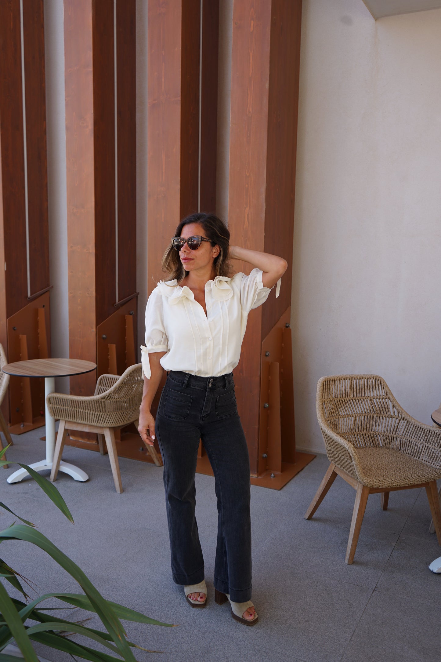 Mini Blouse Brune beige