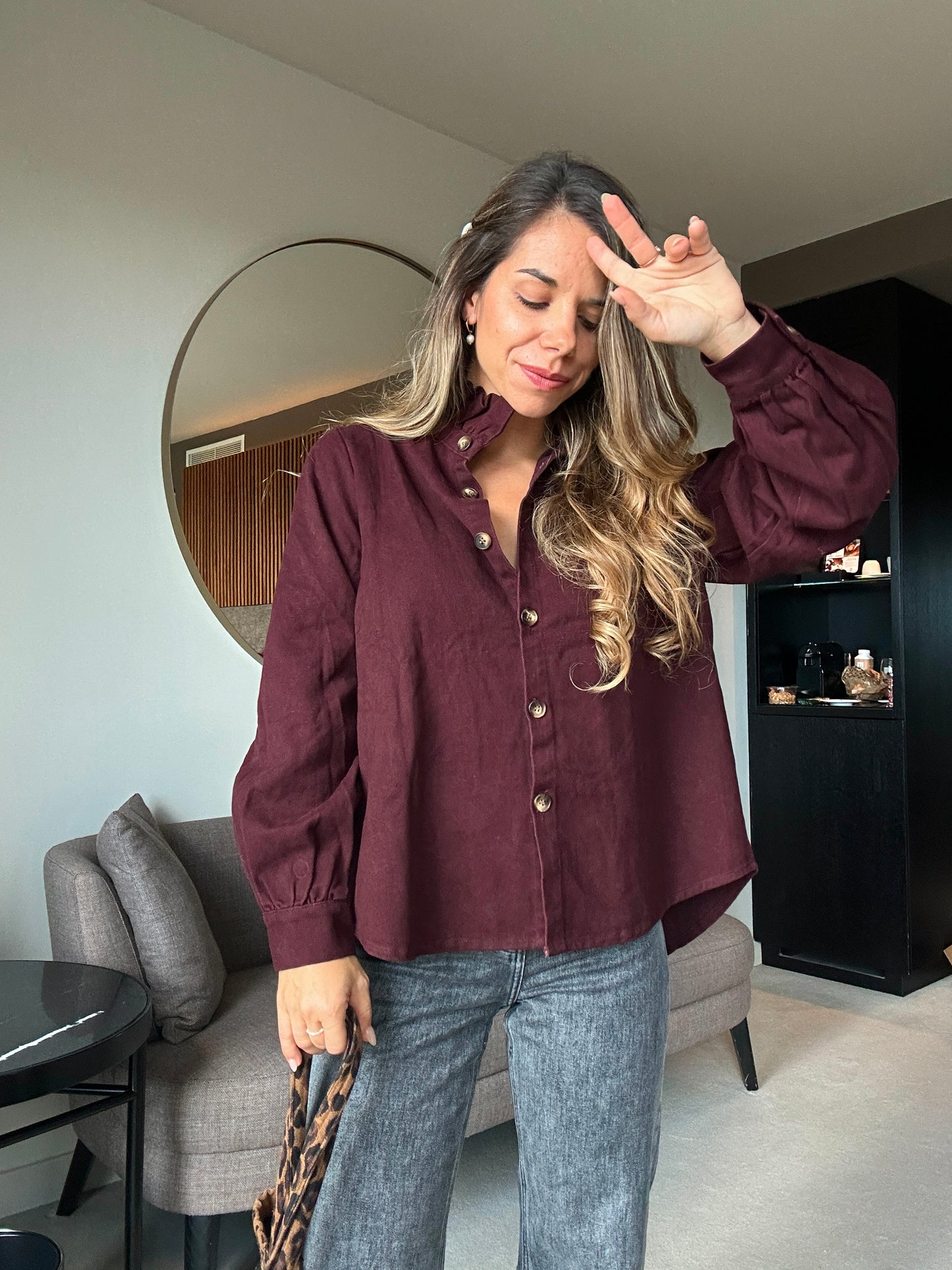 Veste en jean Céleste prune