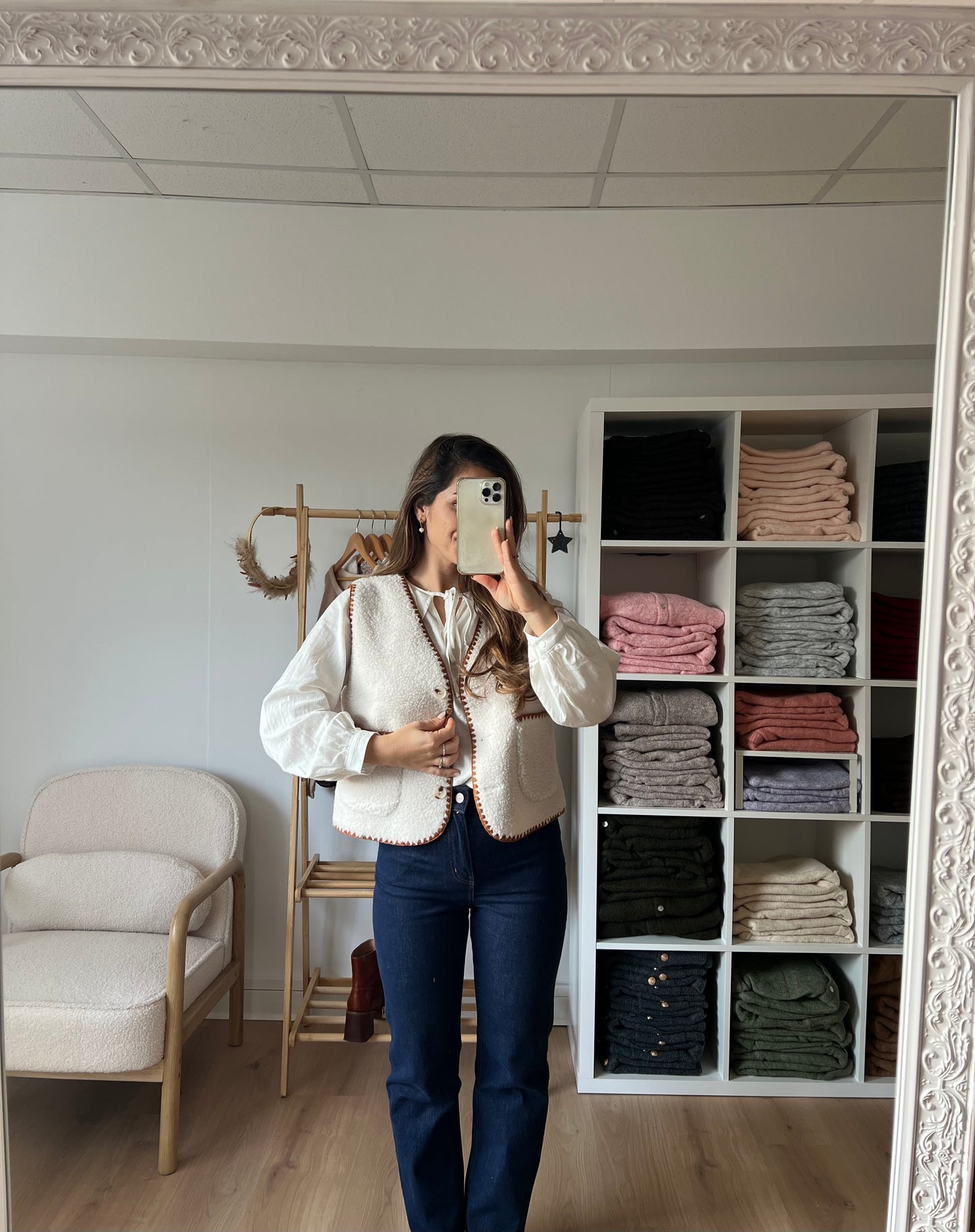 Gilet berger Perrine camel
