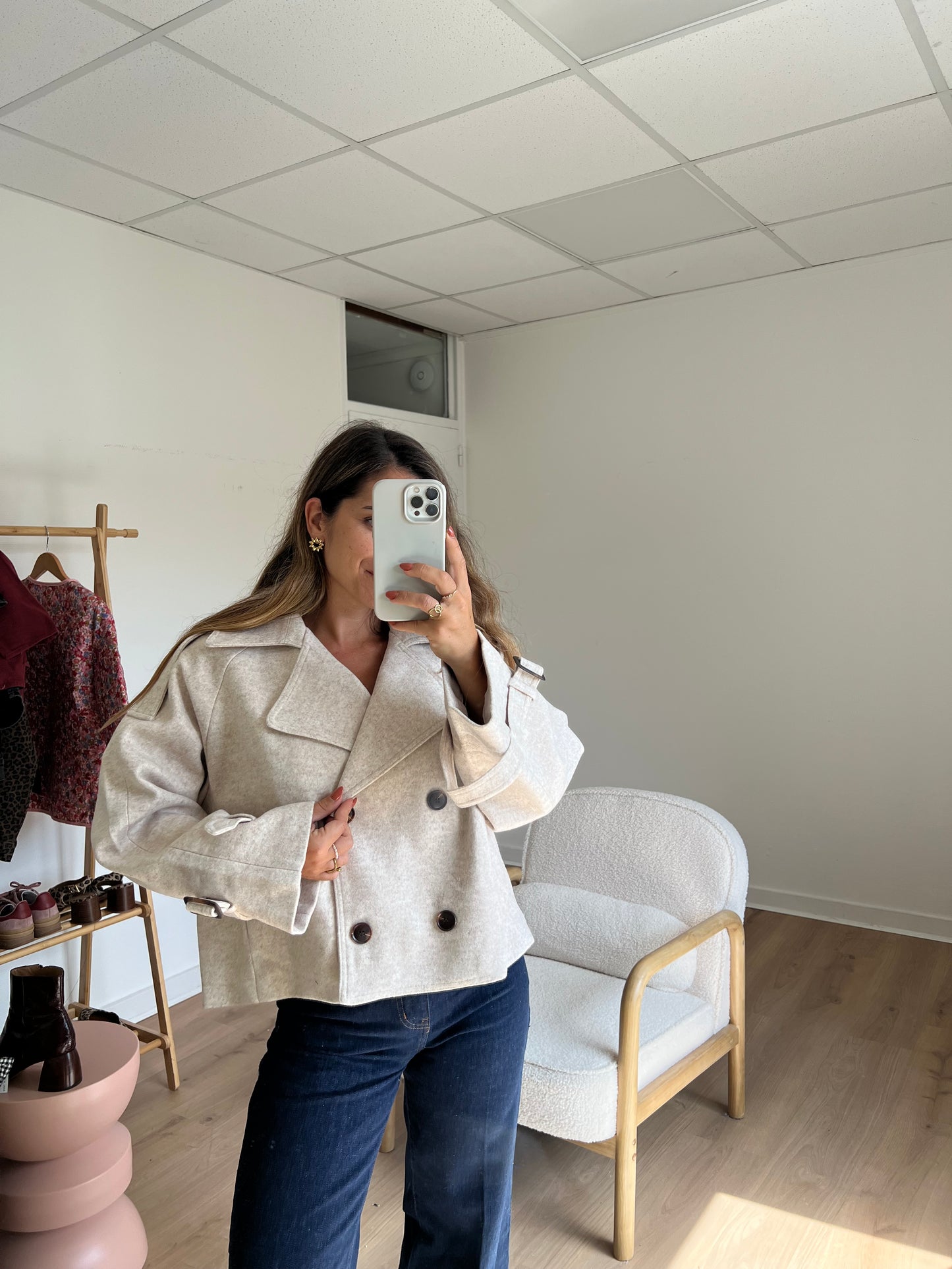 Veste chaude Lise beige