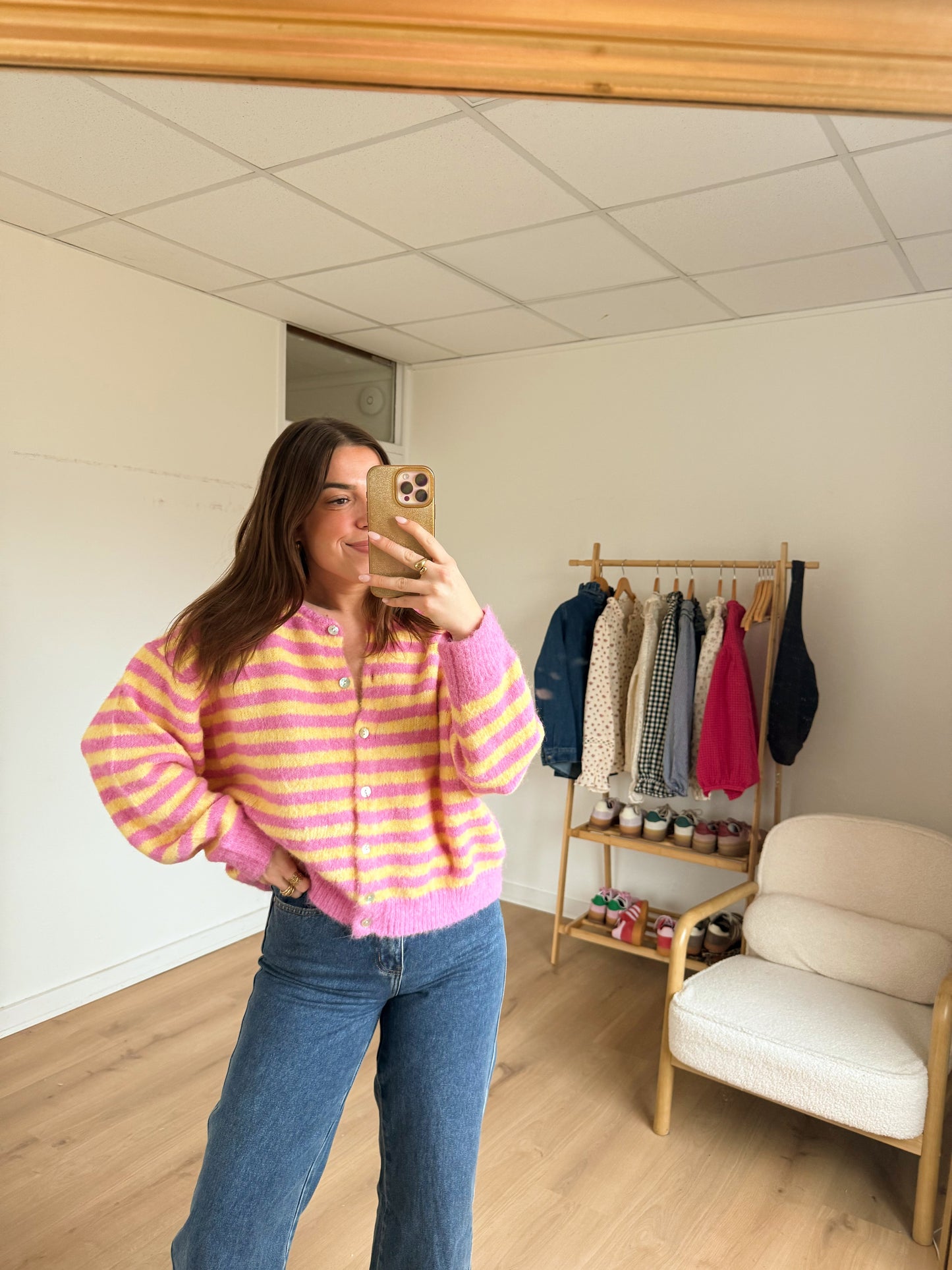 Cardigan rayé Solela