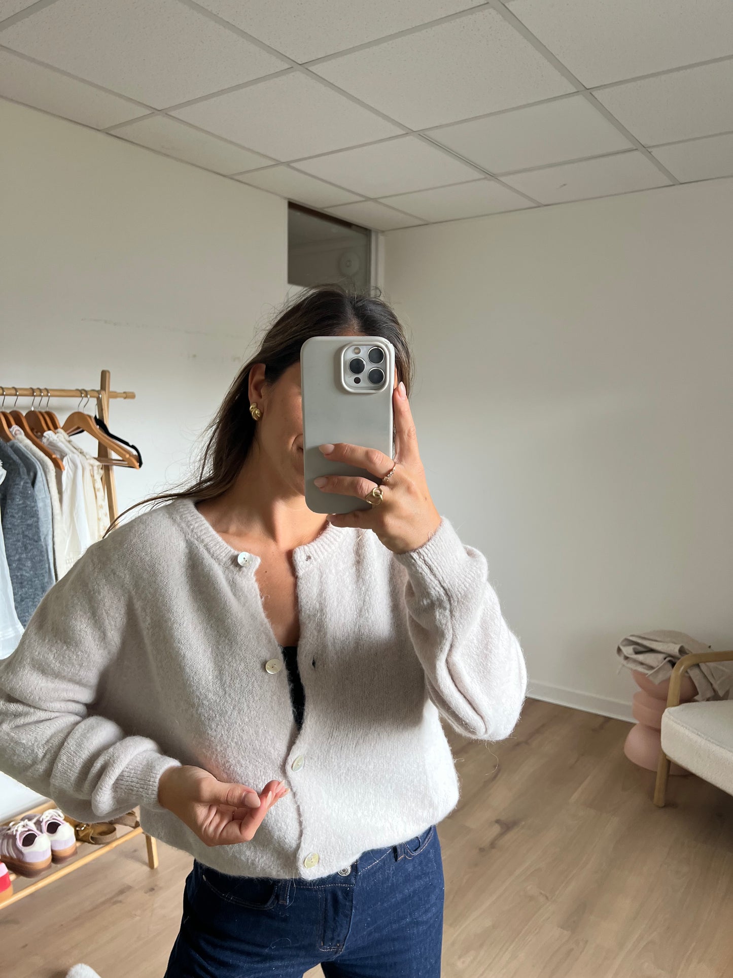Maille en laine Léonie taupe