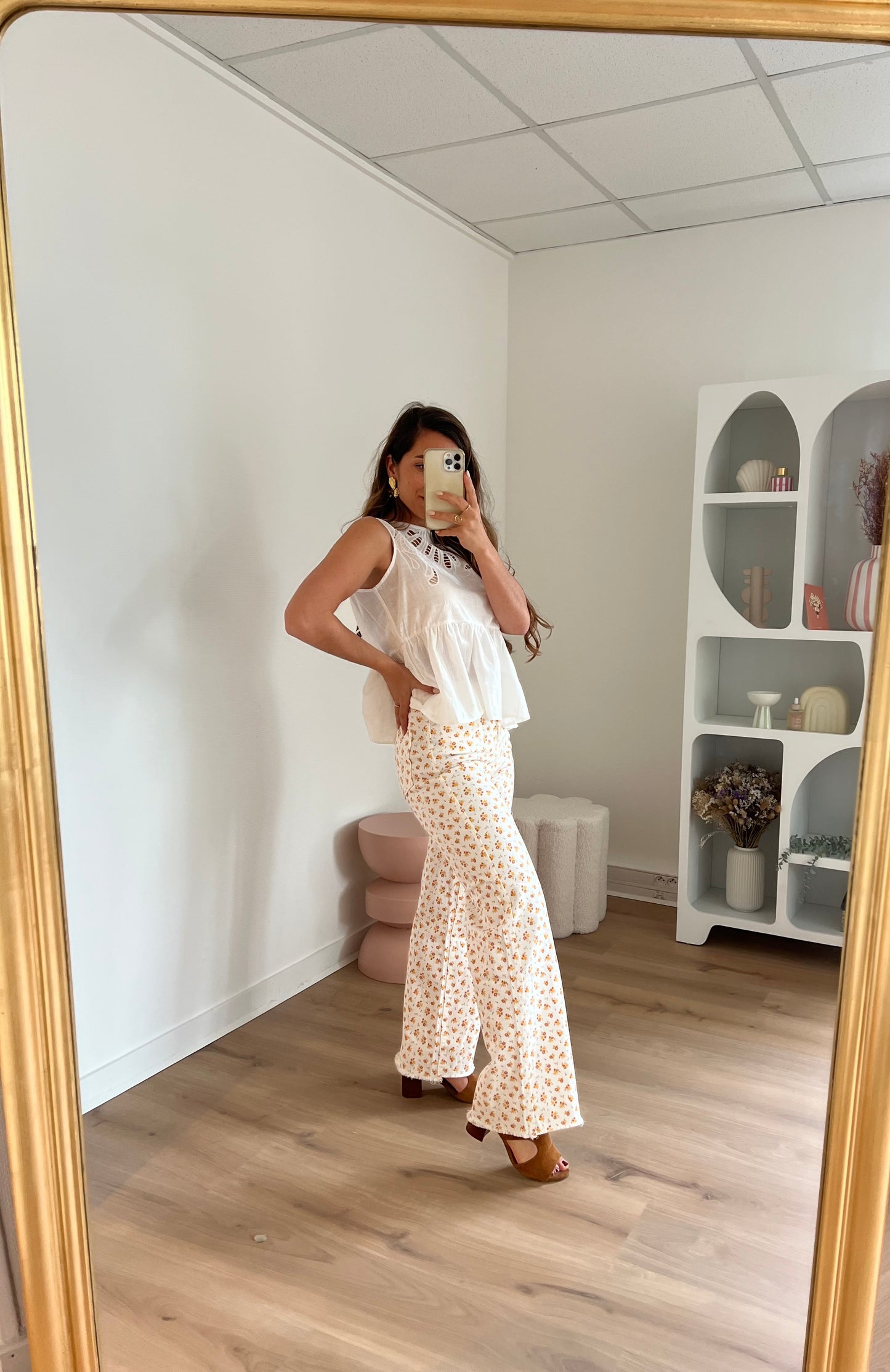 Jean flare à fleurs Maria