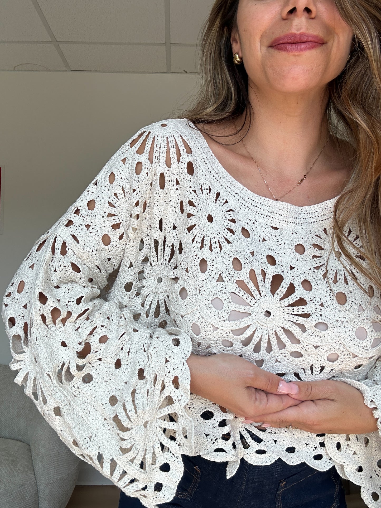 Blouse en crochet Andrea