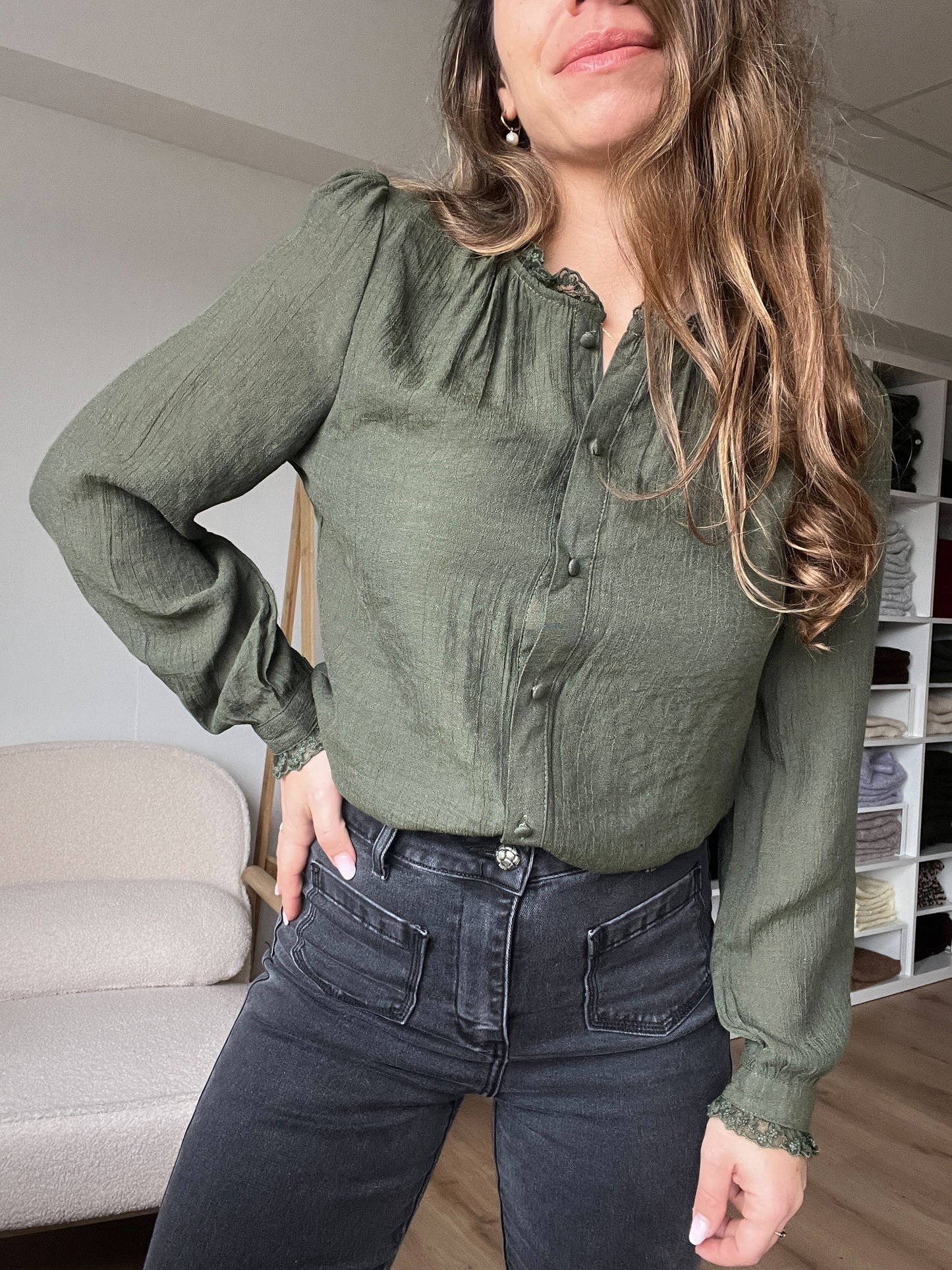 Blouse Catherine kaki