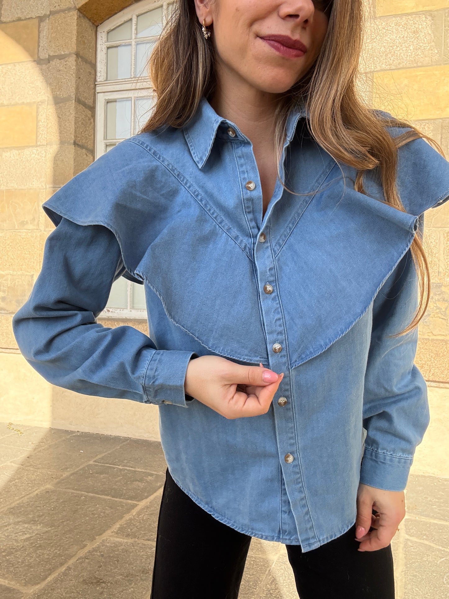 Blouse en denim Agathe