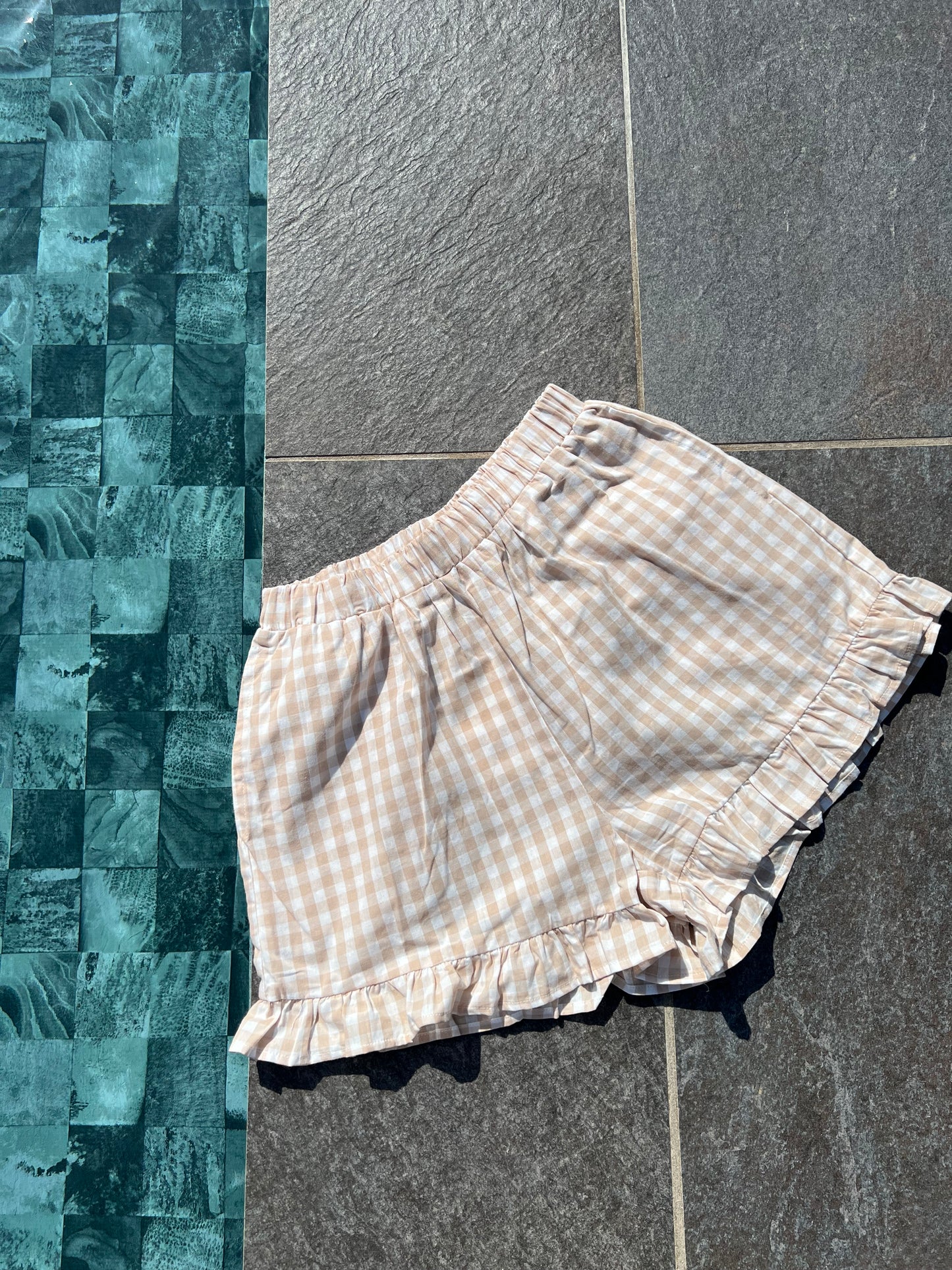 Short beige Vichy Lucie