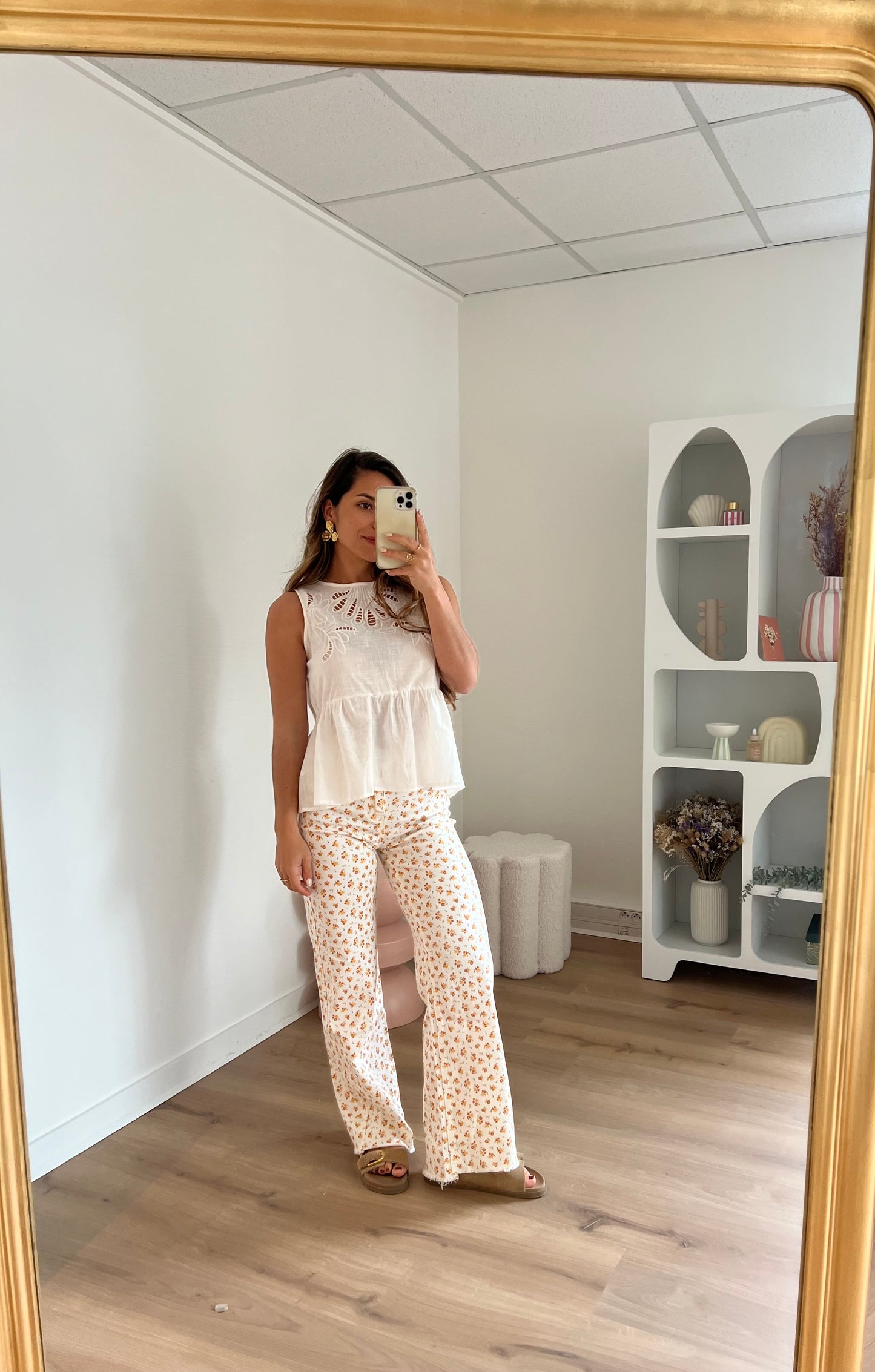 Jean flare à fleurs Maria