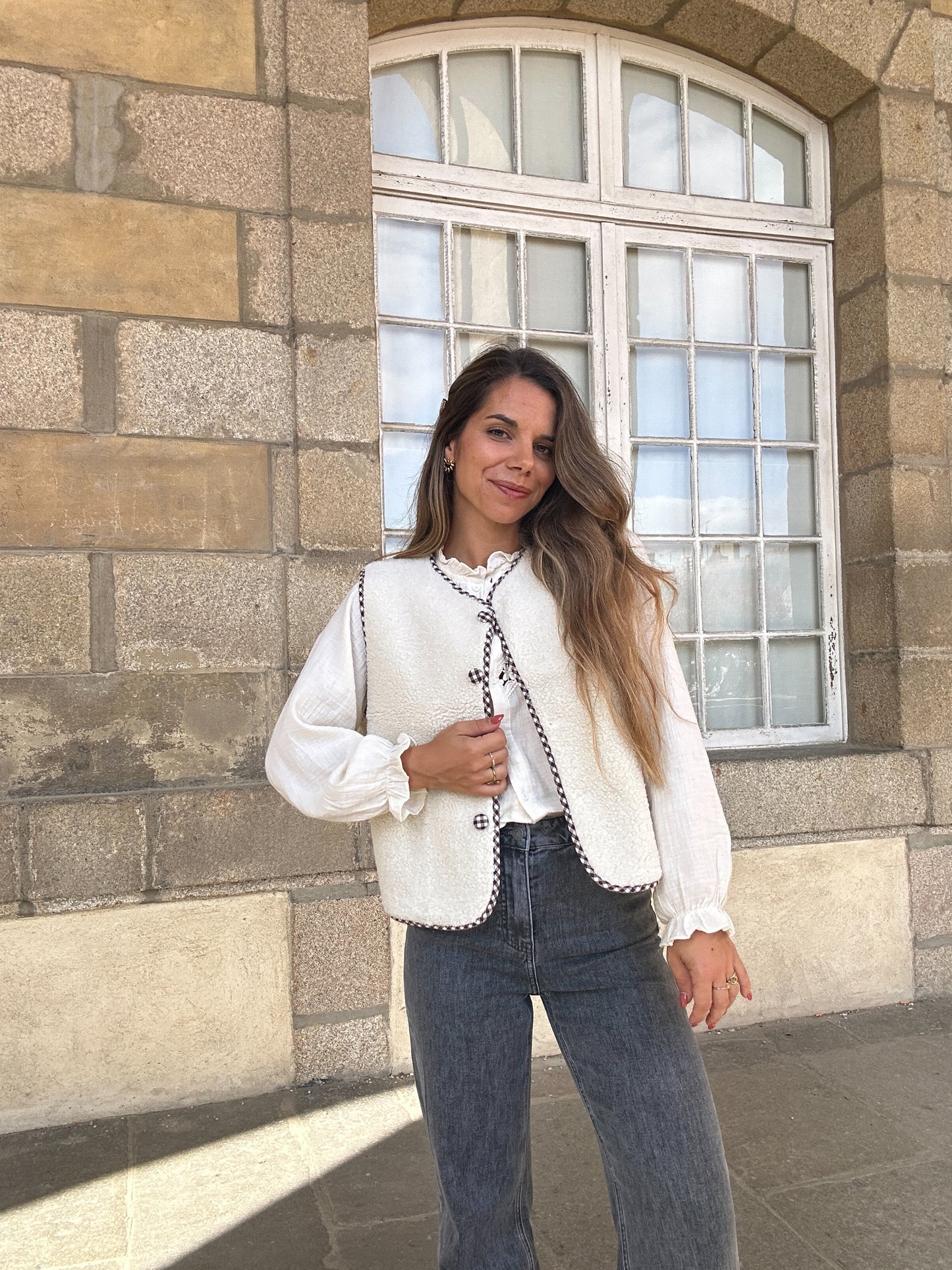 Gilet berger vichy Colette