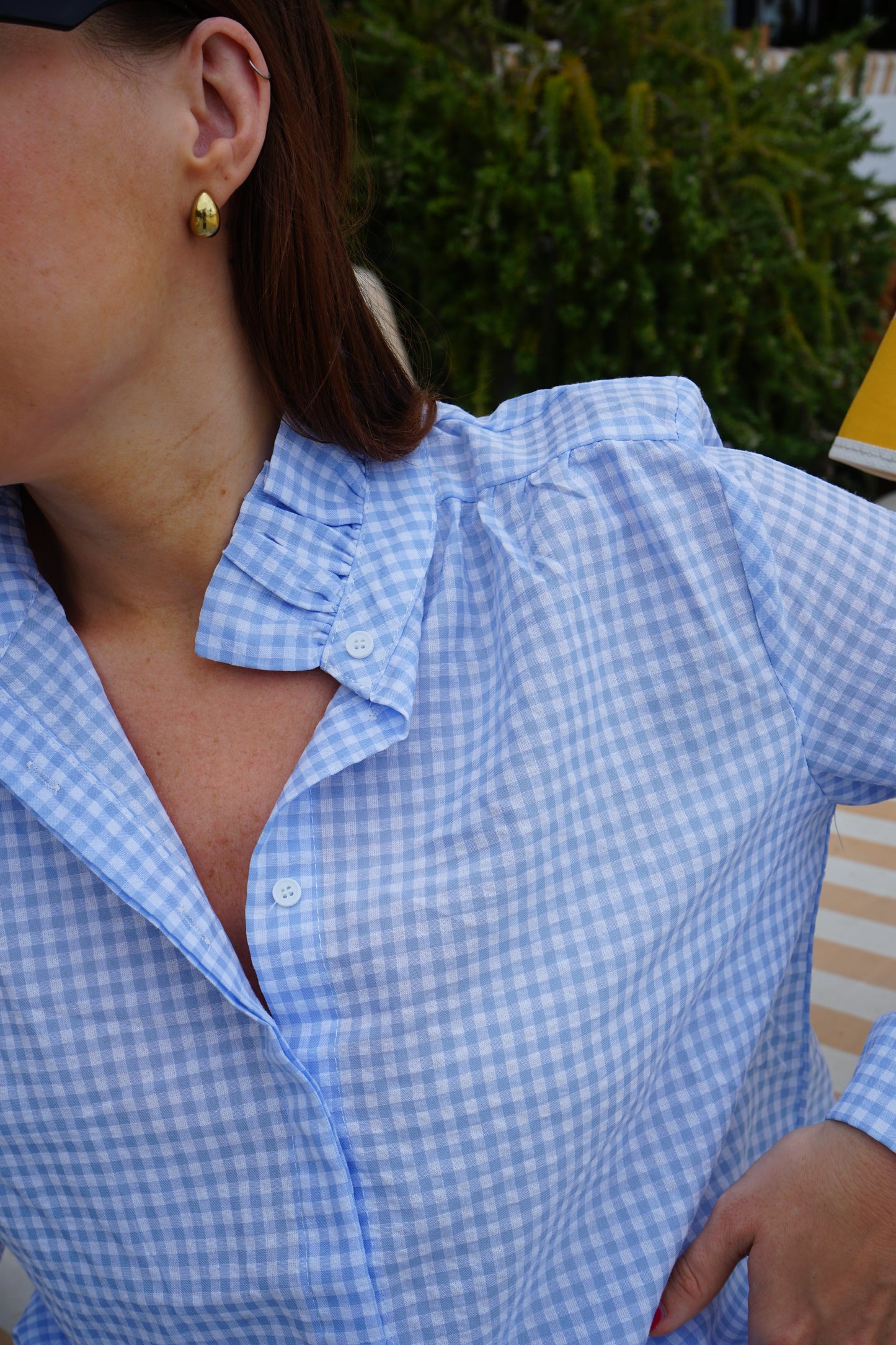 Chemise vichy bleue Albane
