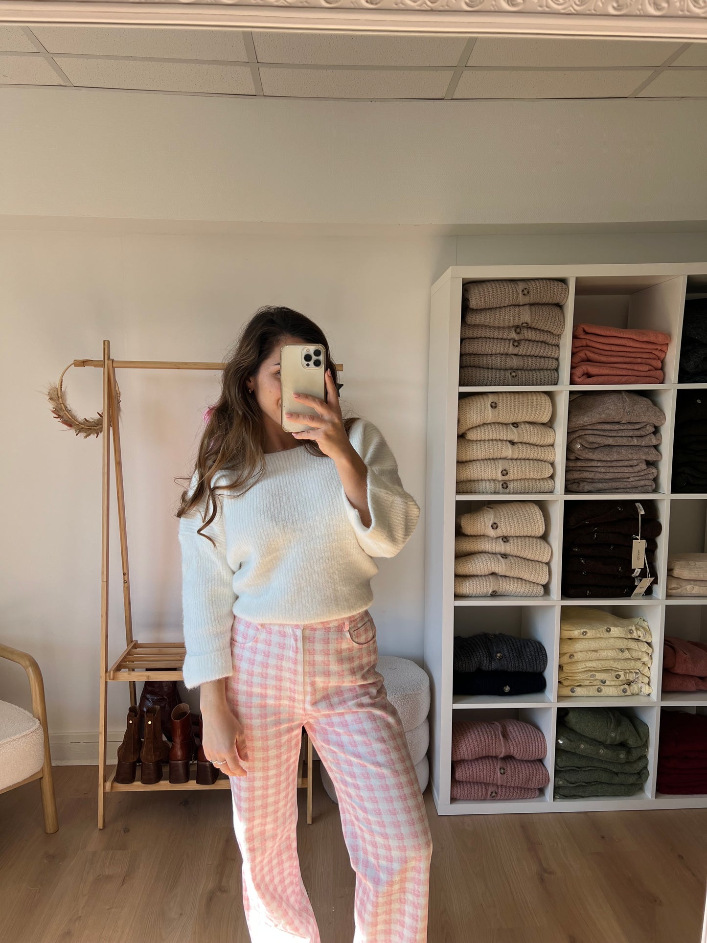 Pantalon Vichy rose Paloma