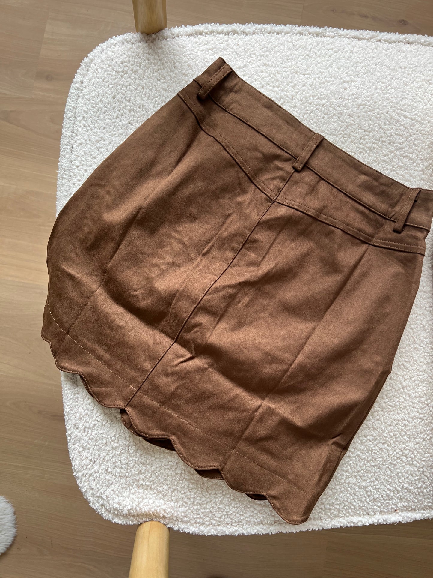 Jupe effet daim Ambre