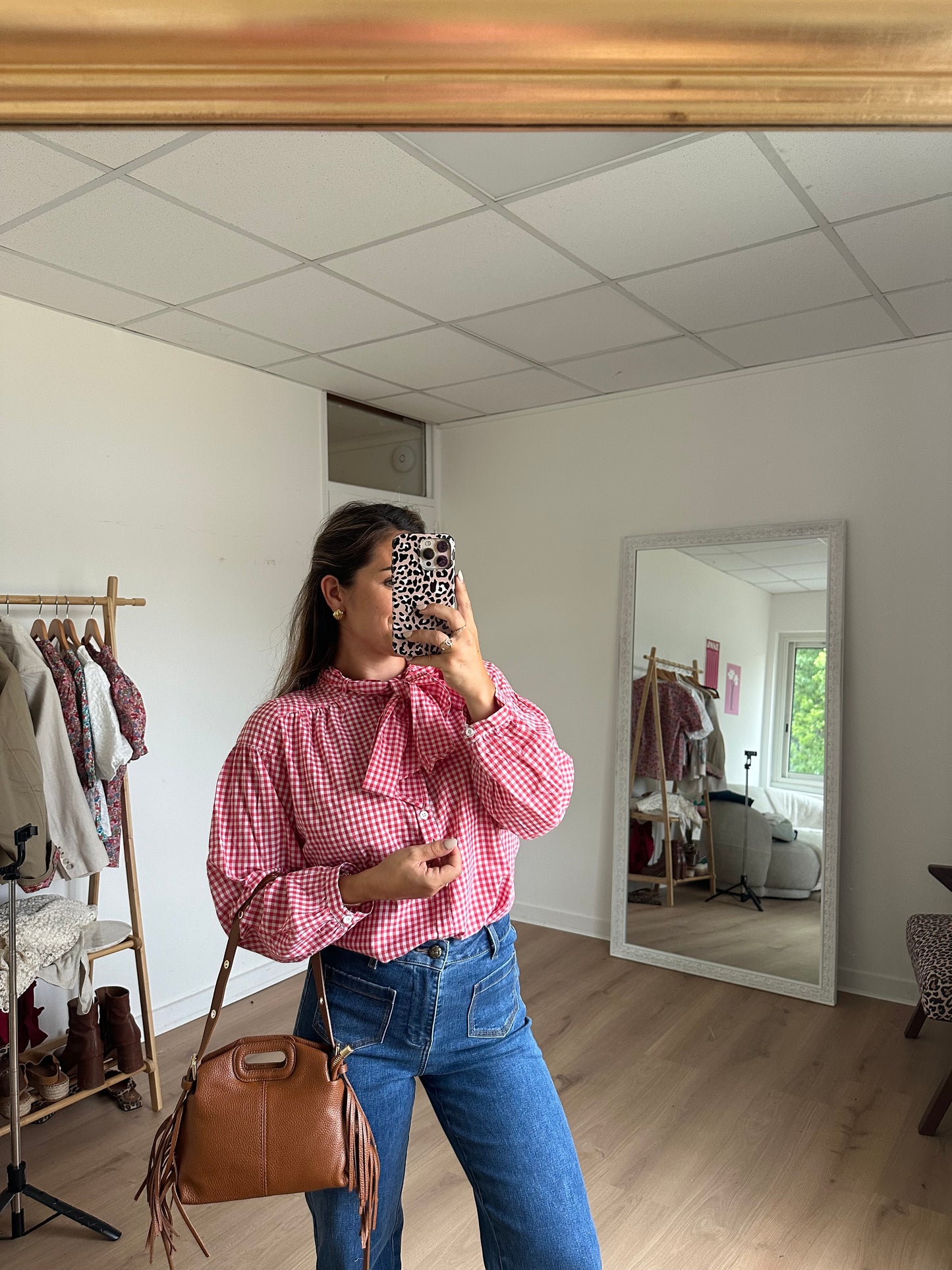 Blouse vichy rouge Alice