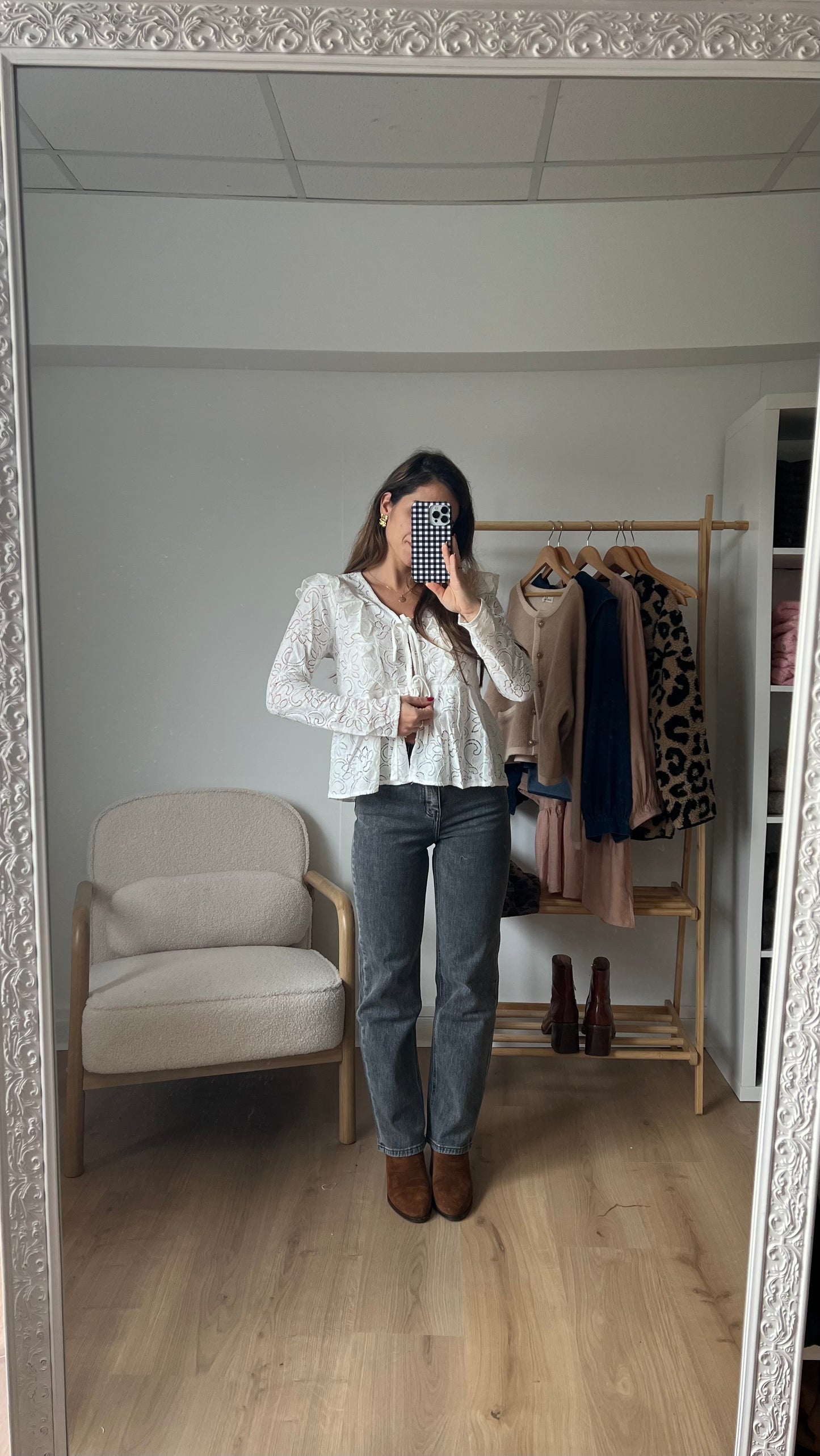 Jean droit Solange gris