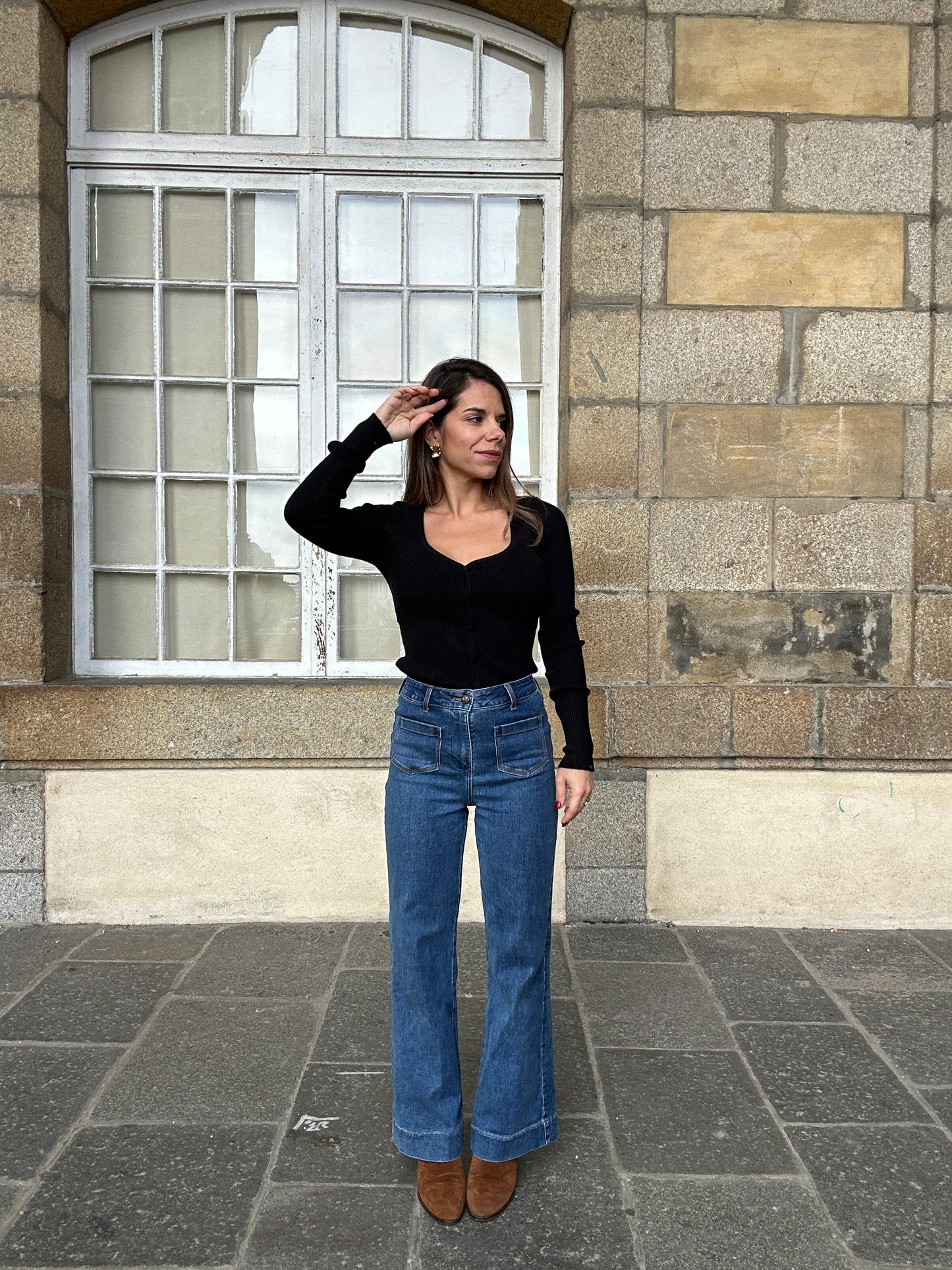 Cardigan fin Louise noir