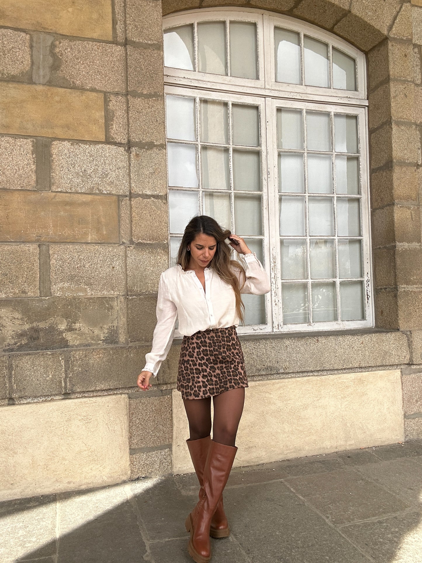 Jupe short léopard Camille