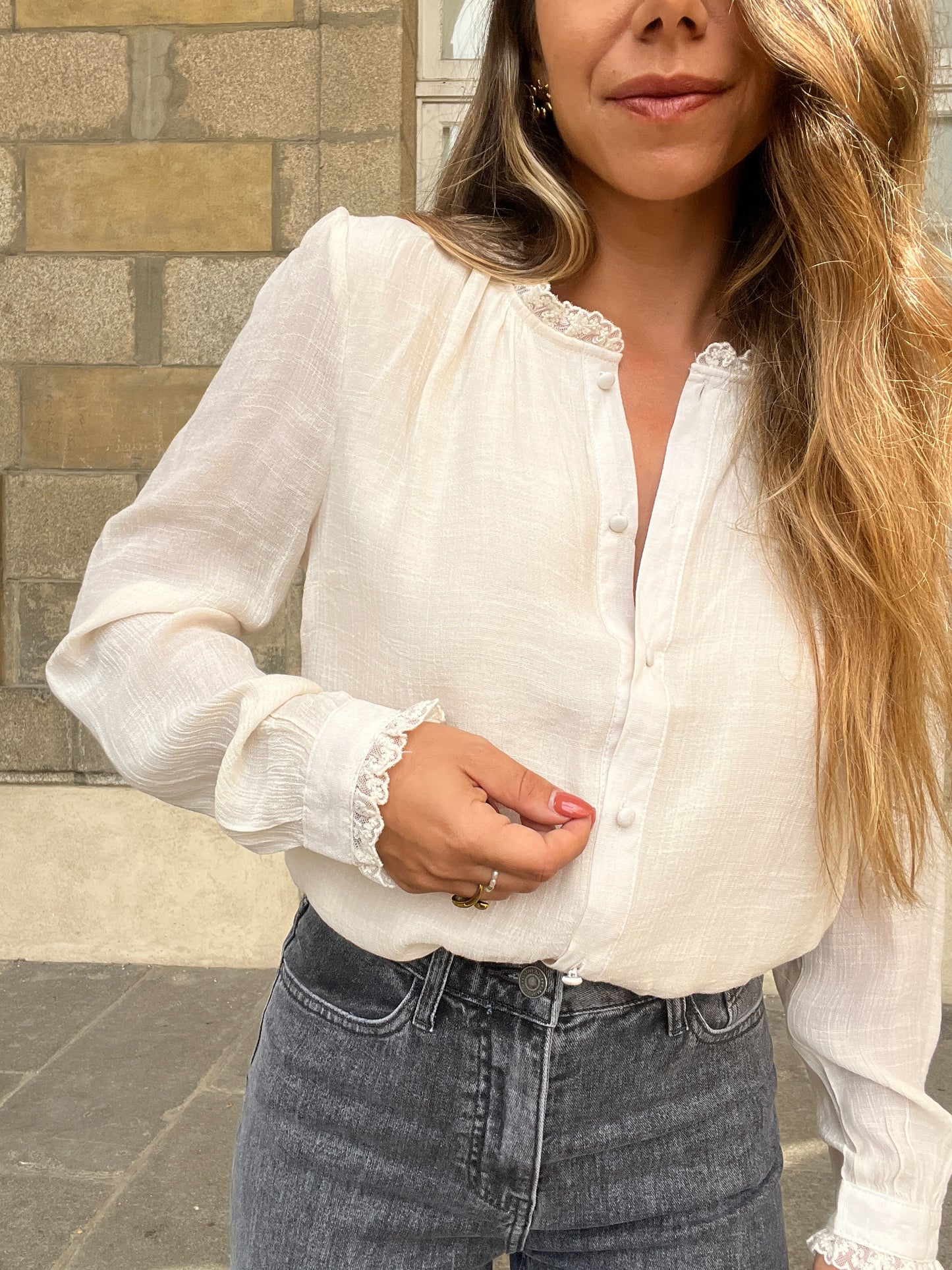 Blouse beige Catherine