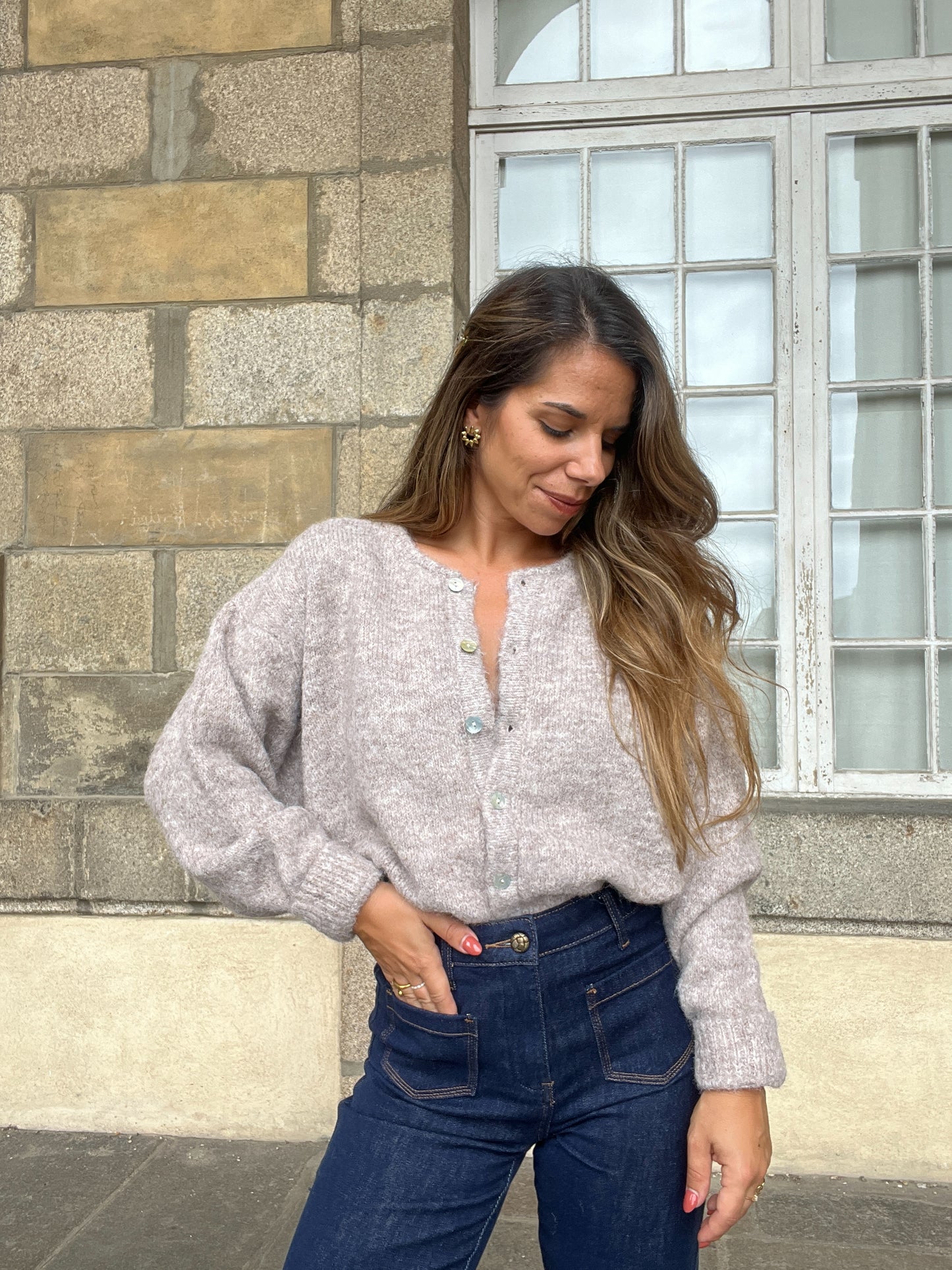Cardigan Charlie taupe