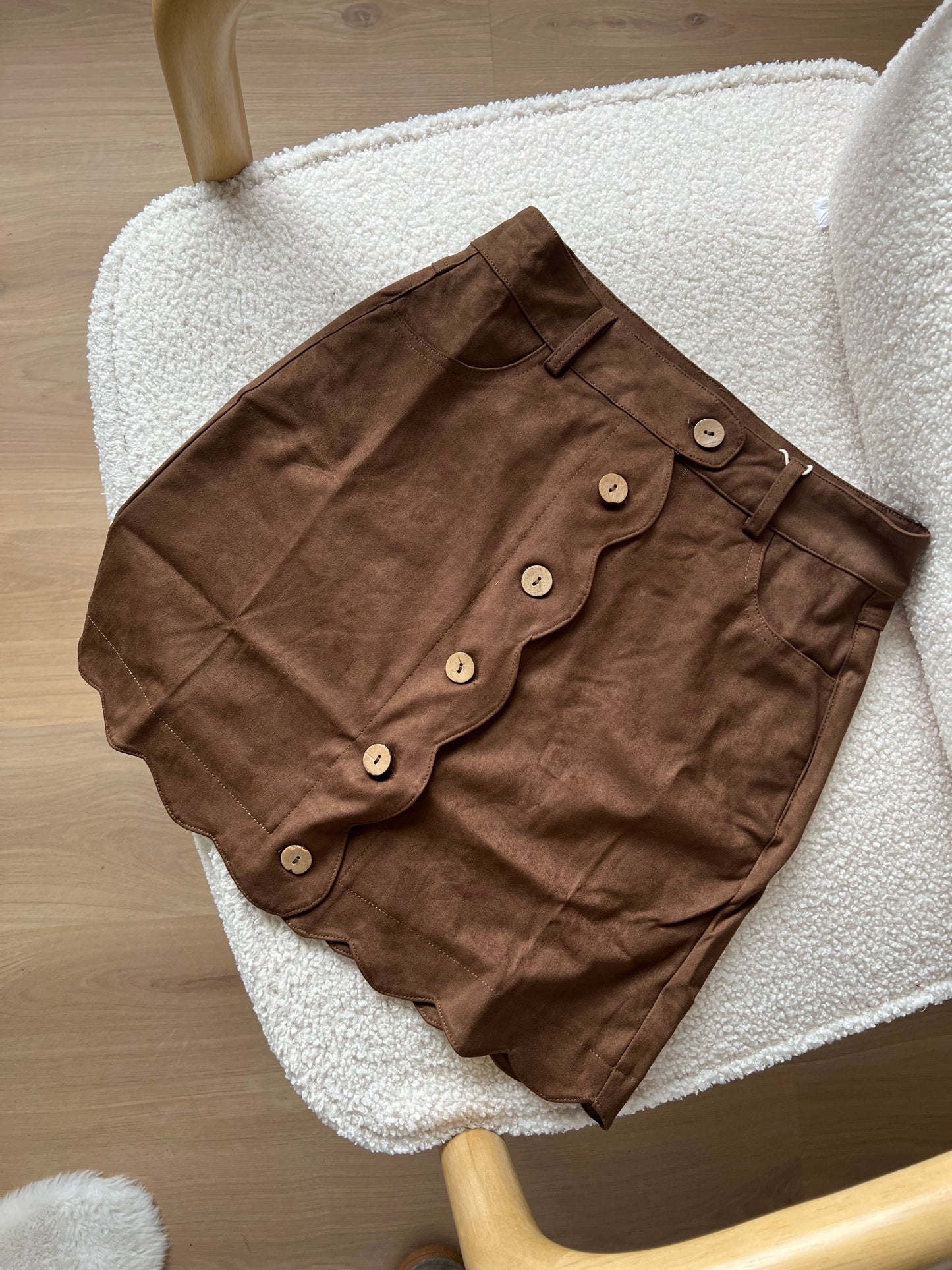 Jupe effet daim Ambre