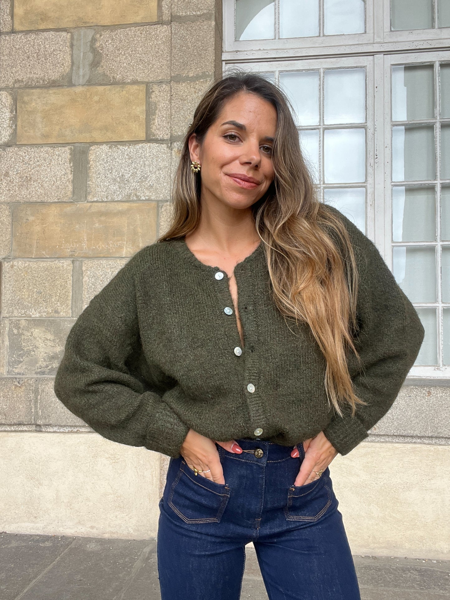 Cardigan Charlie kaki