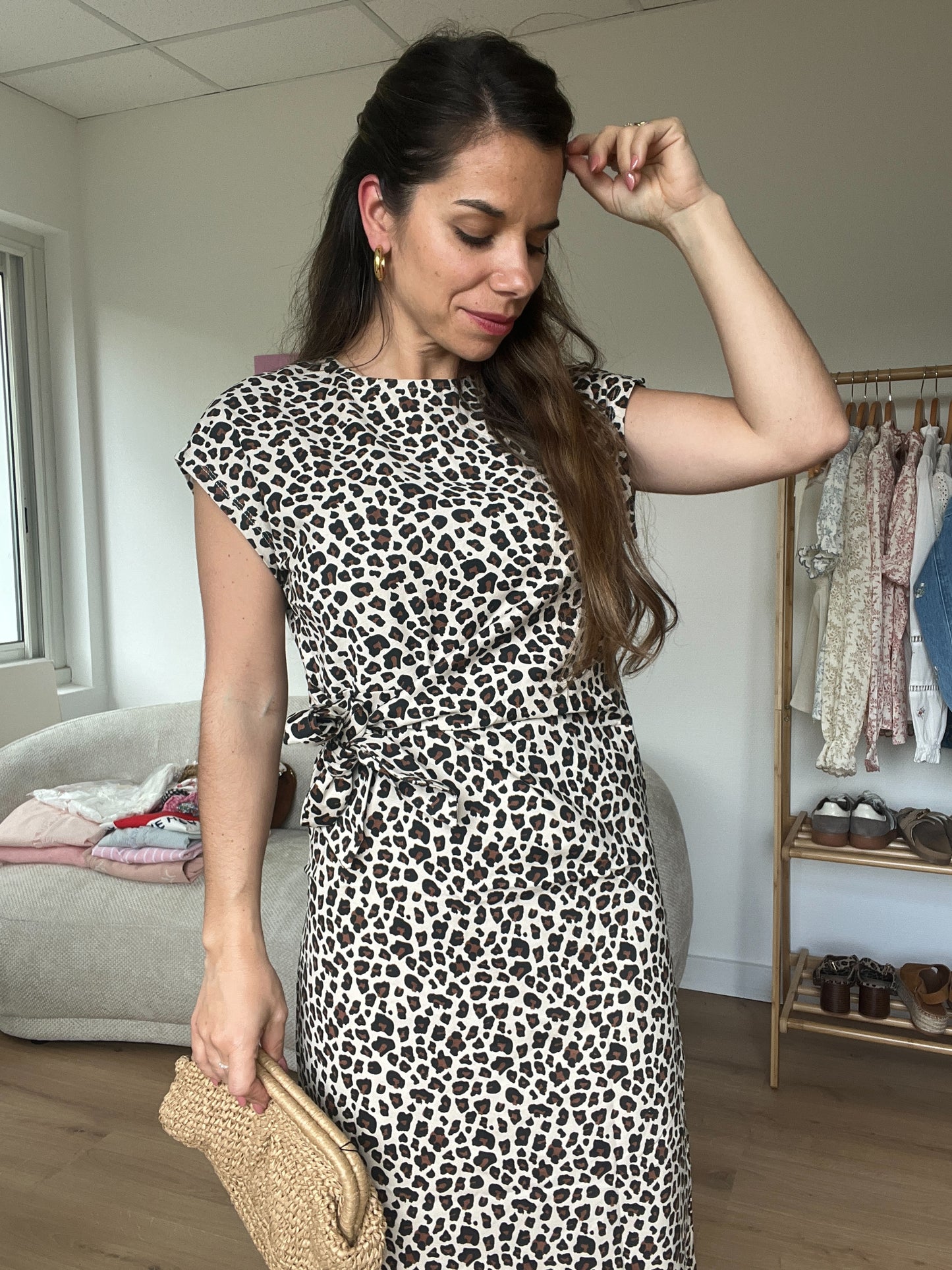 Robe à noeud léopard Alba