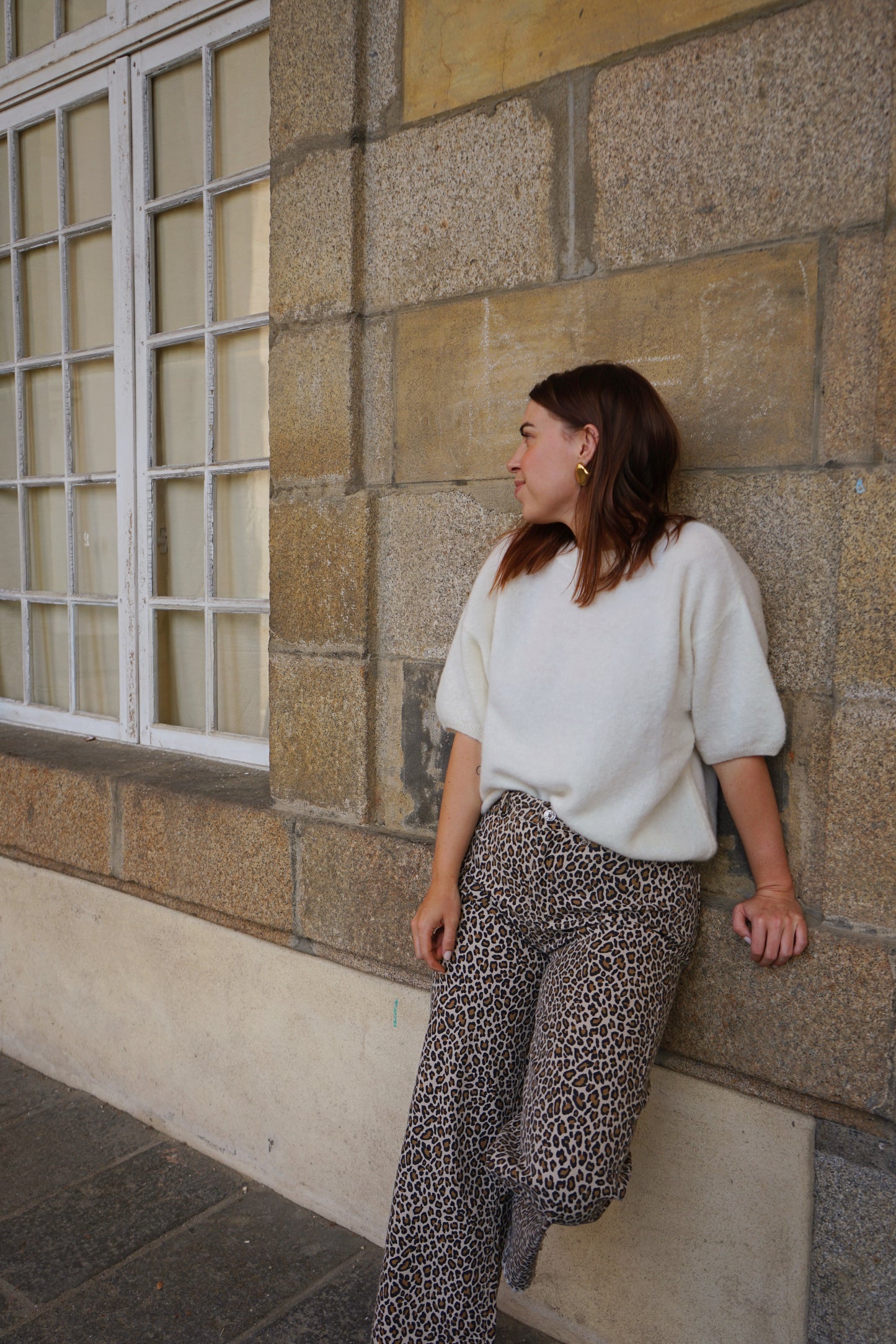 Jean flare léopard Alix
