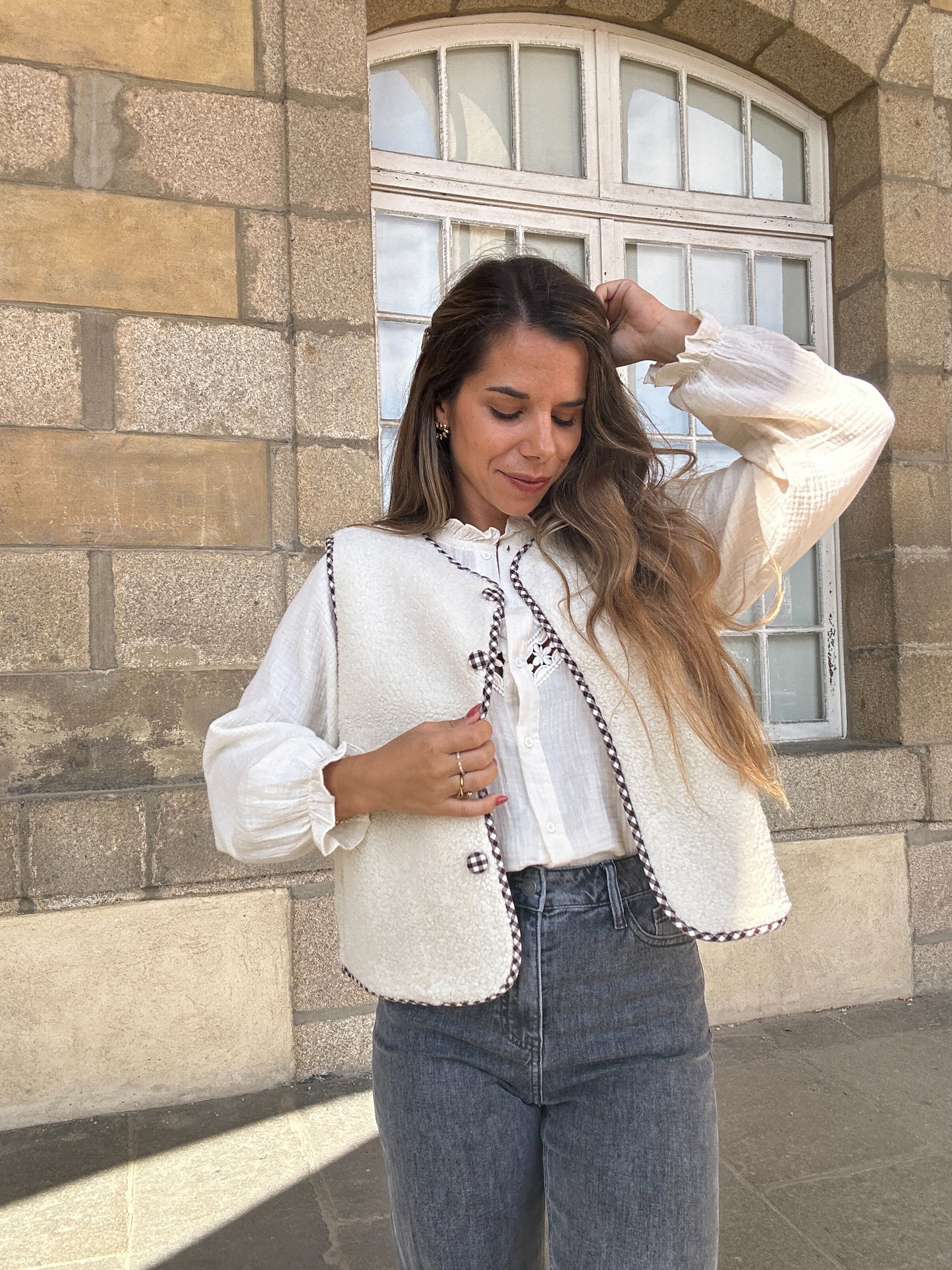 Gilet berger vichy Colette