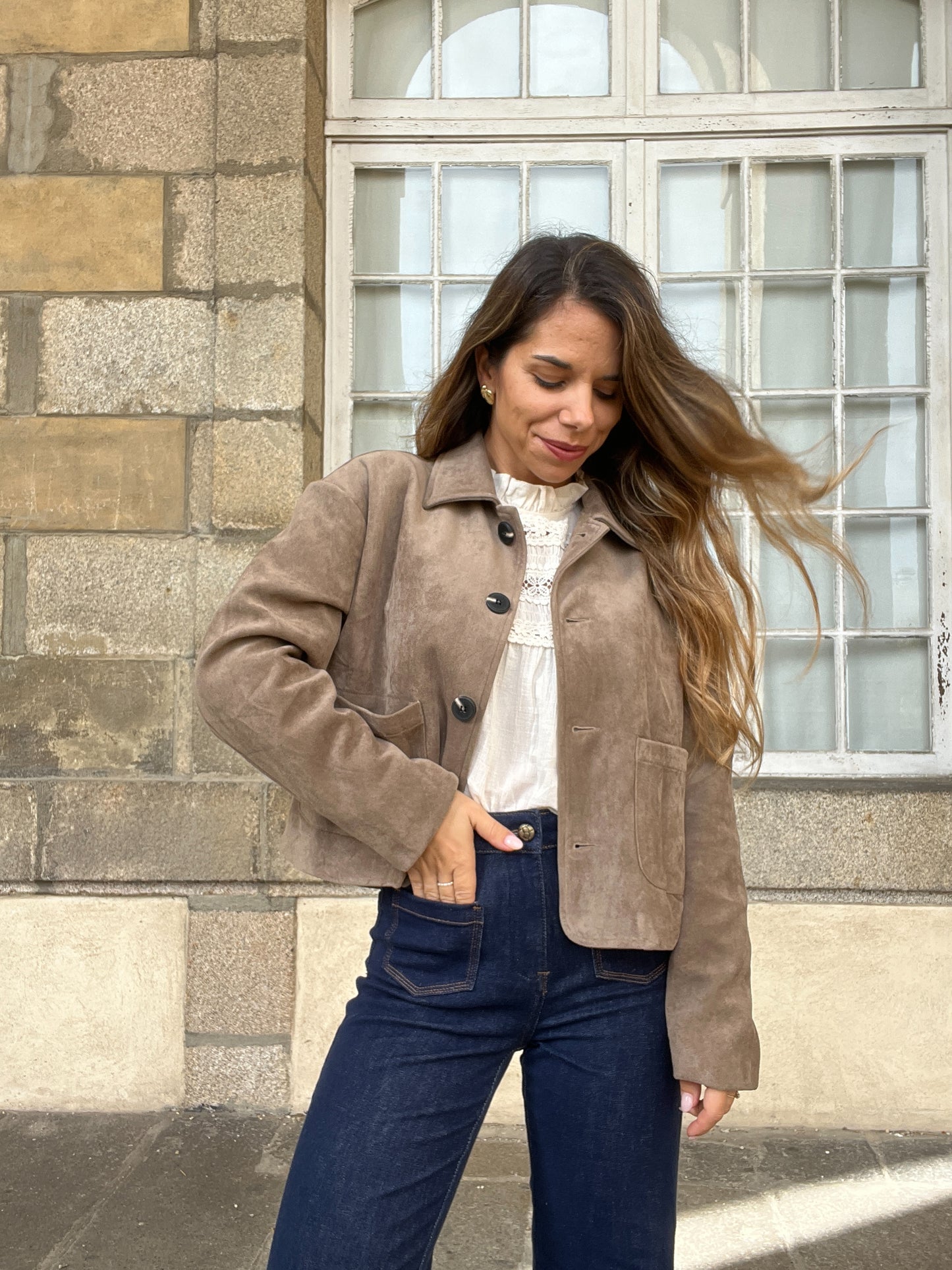 Veste effet suédine Thelma