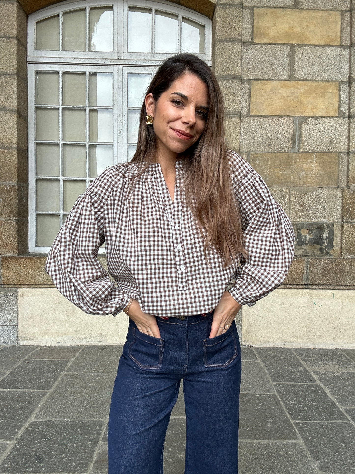 Blouse marron Clothilde