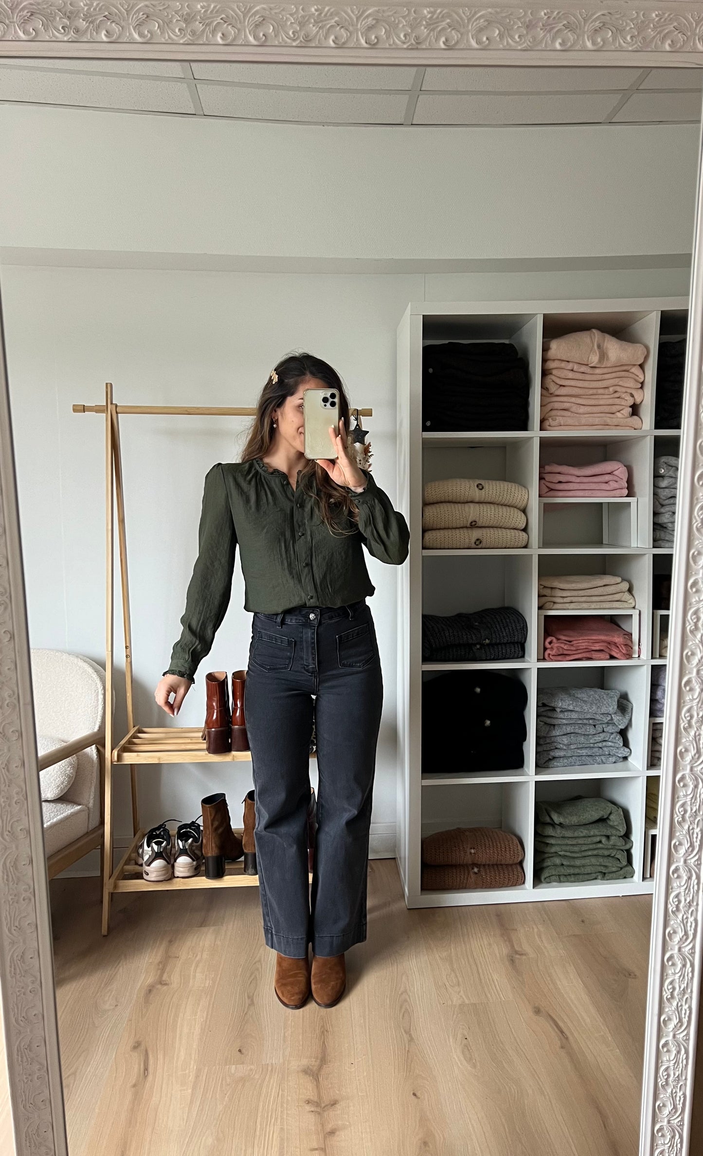 Blouse Catherine kaki