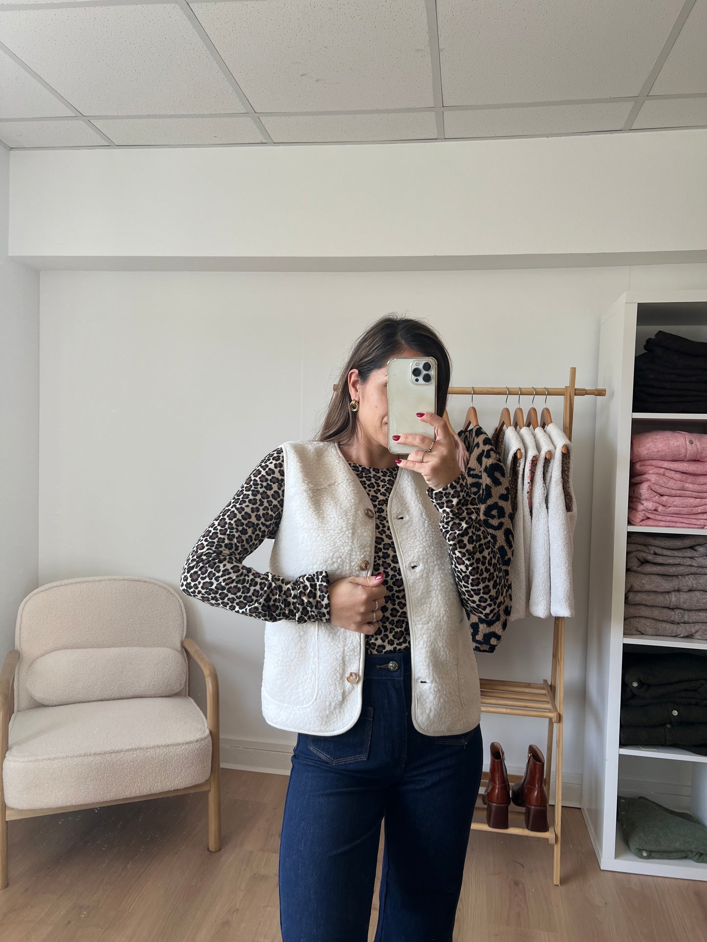 Gilet berger Arianne écru