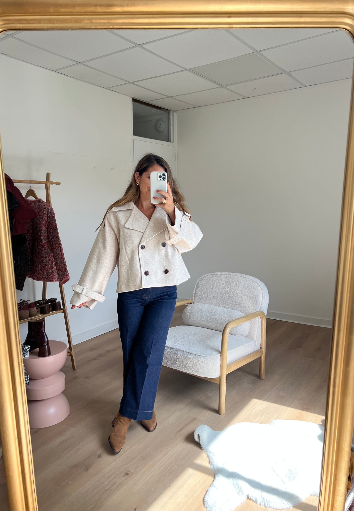Veste chaude Lise beige