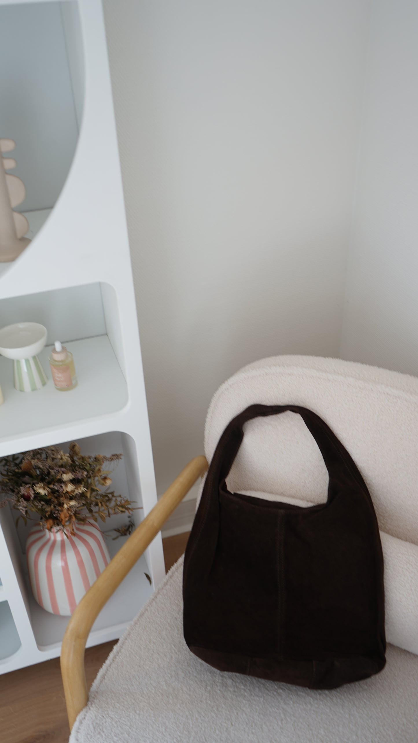 Sac à main en daim Marine chocolat