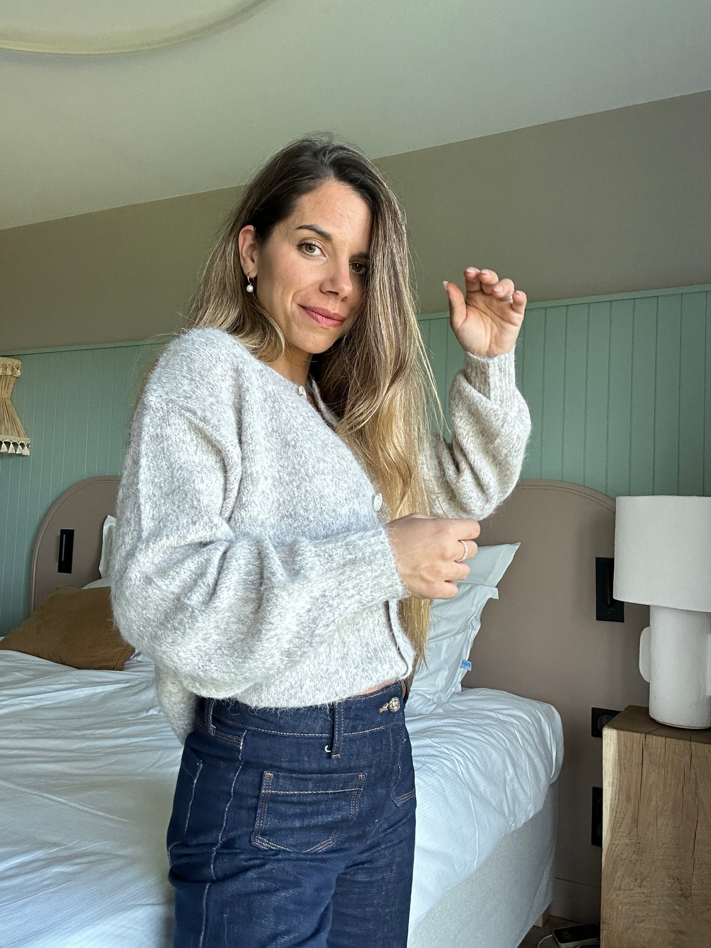 Cardigan chiné beige Manon