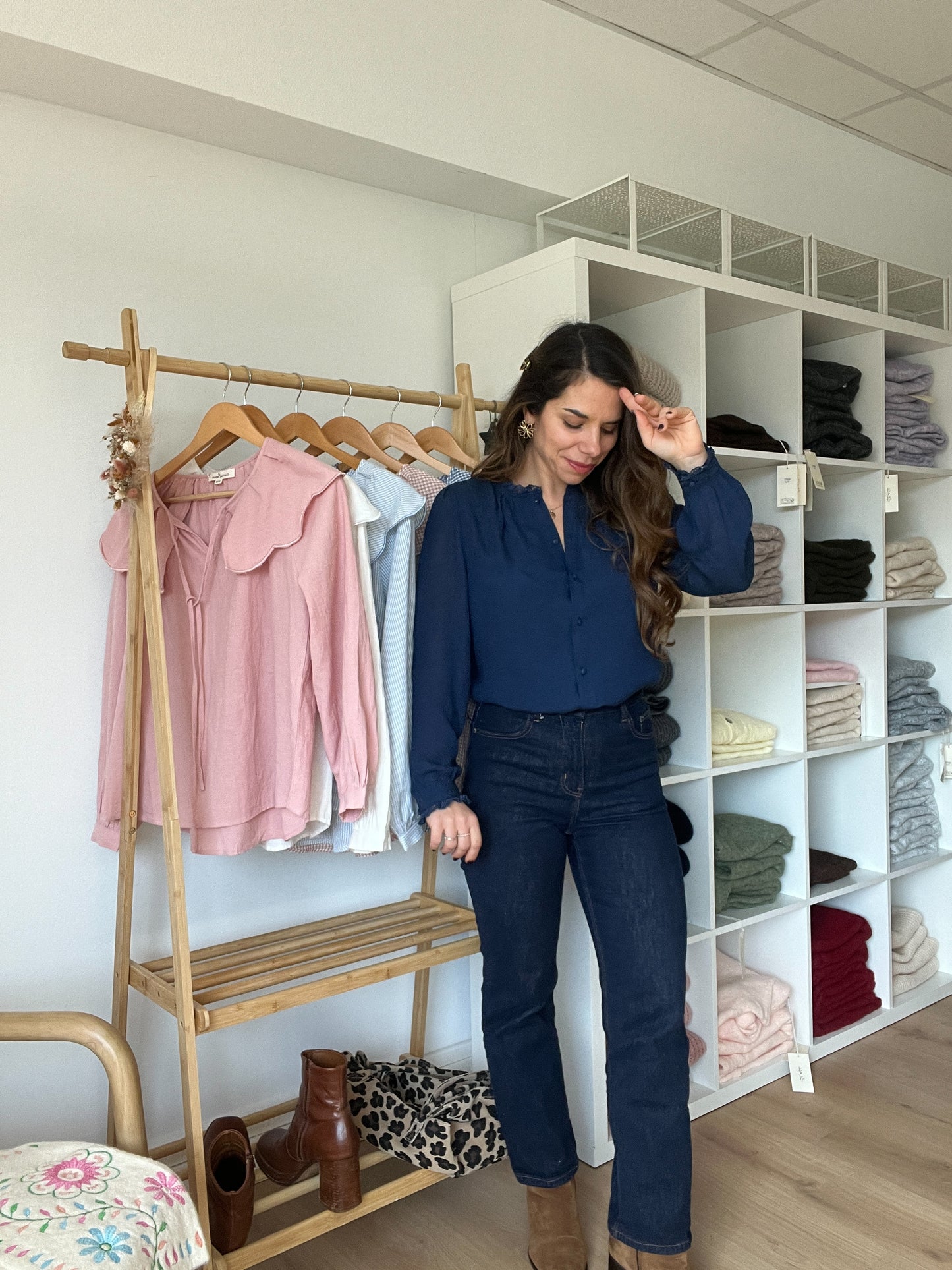 Blouse Catherine bleue marine