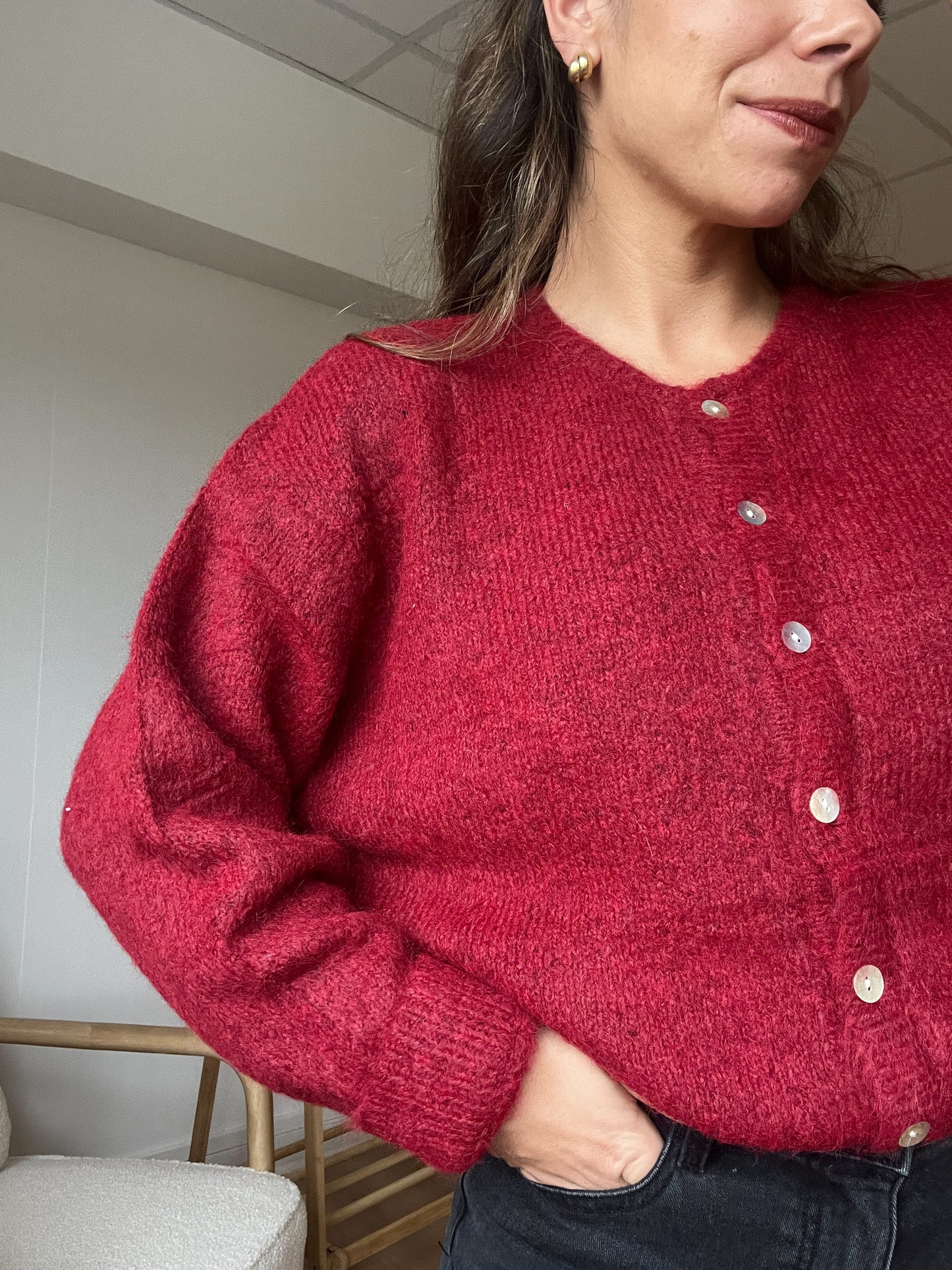 Cardigan Charlie bordeaux