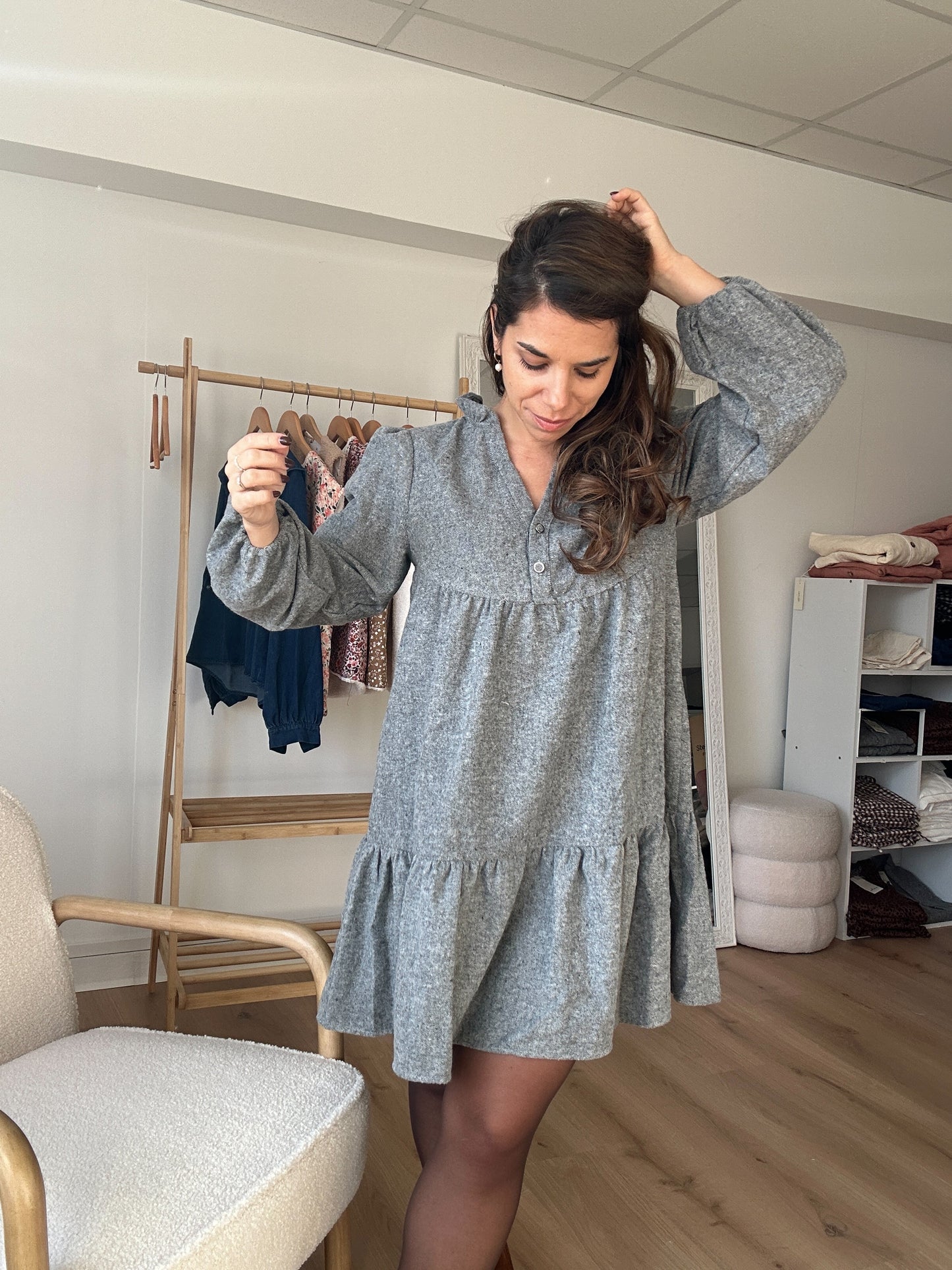 Robe grise Alice en laine