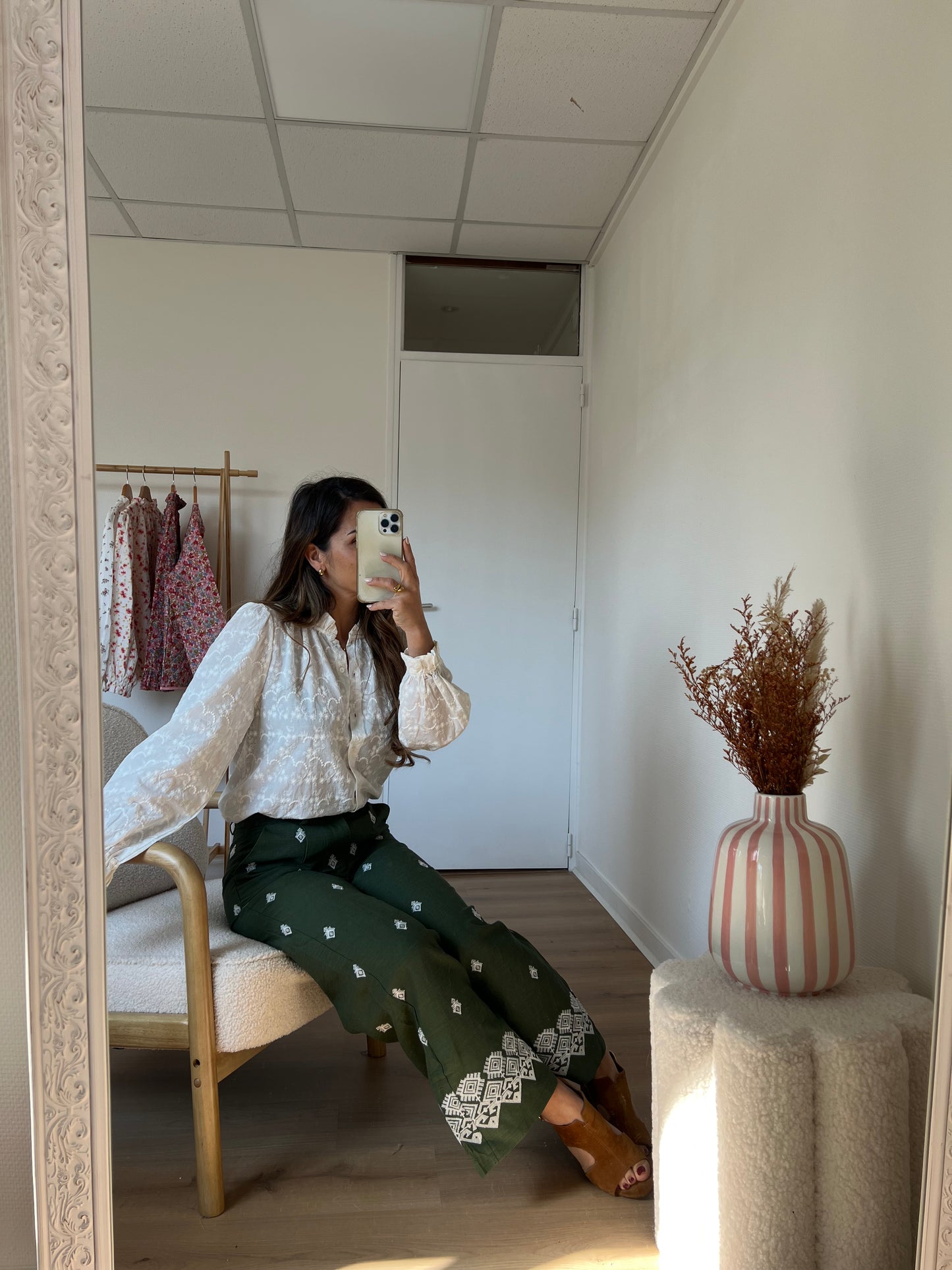 Pantalon fluide Lola kaki