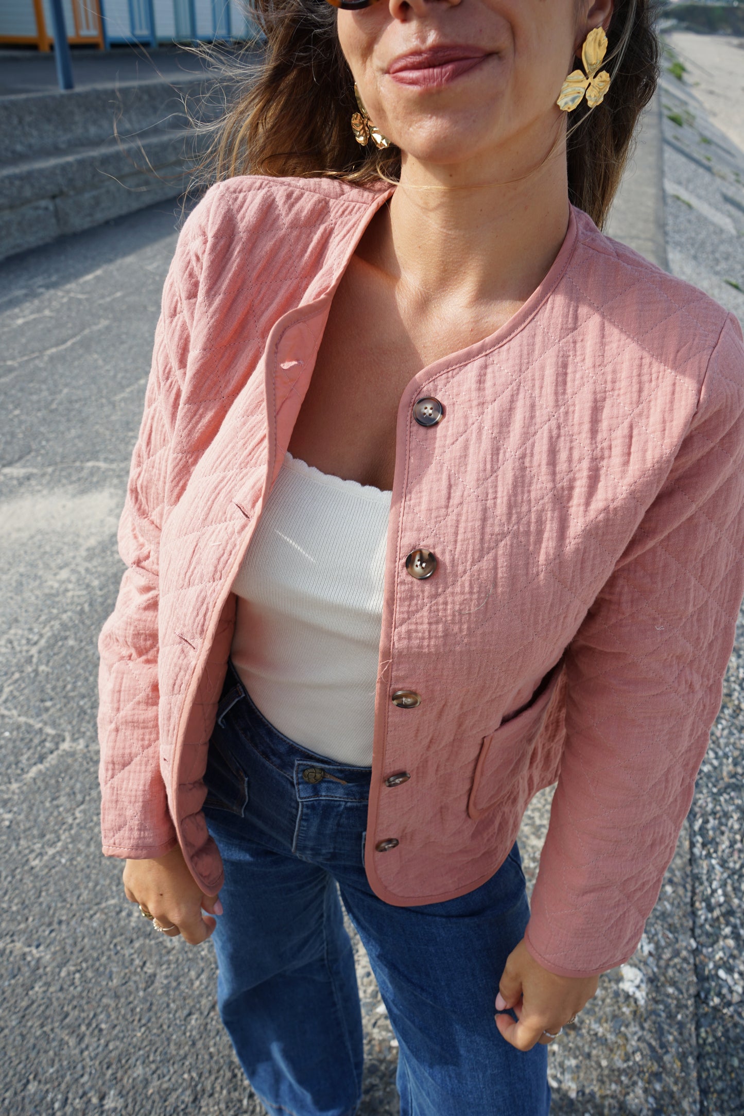 Veste matelassée Rose