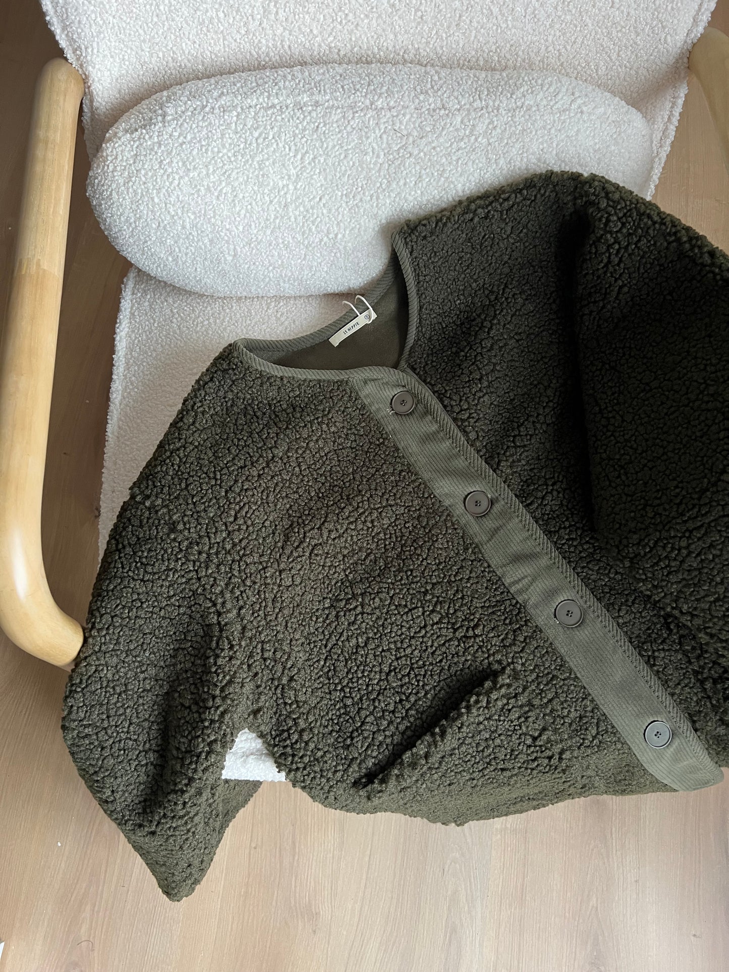 Veste moumoute kaki Elsa