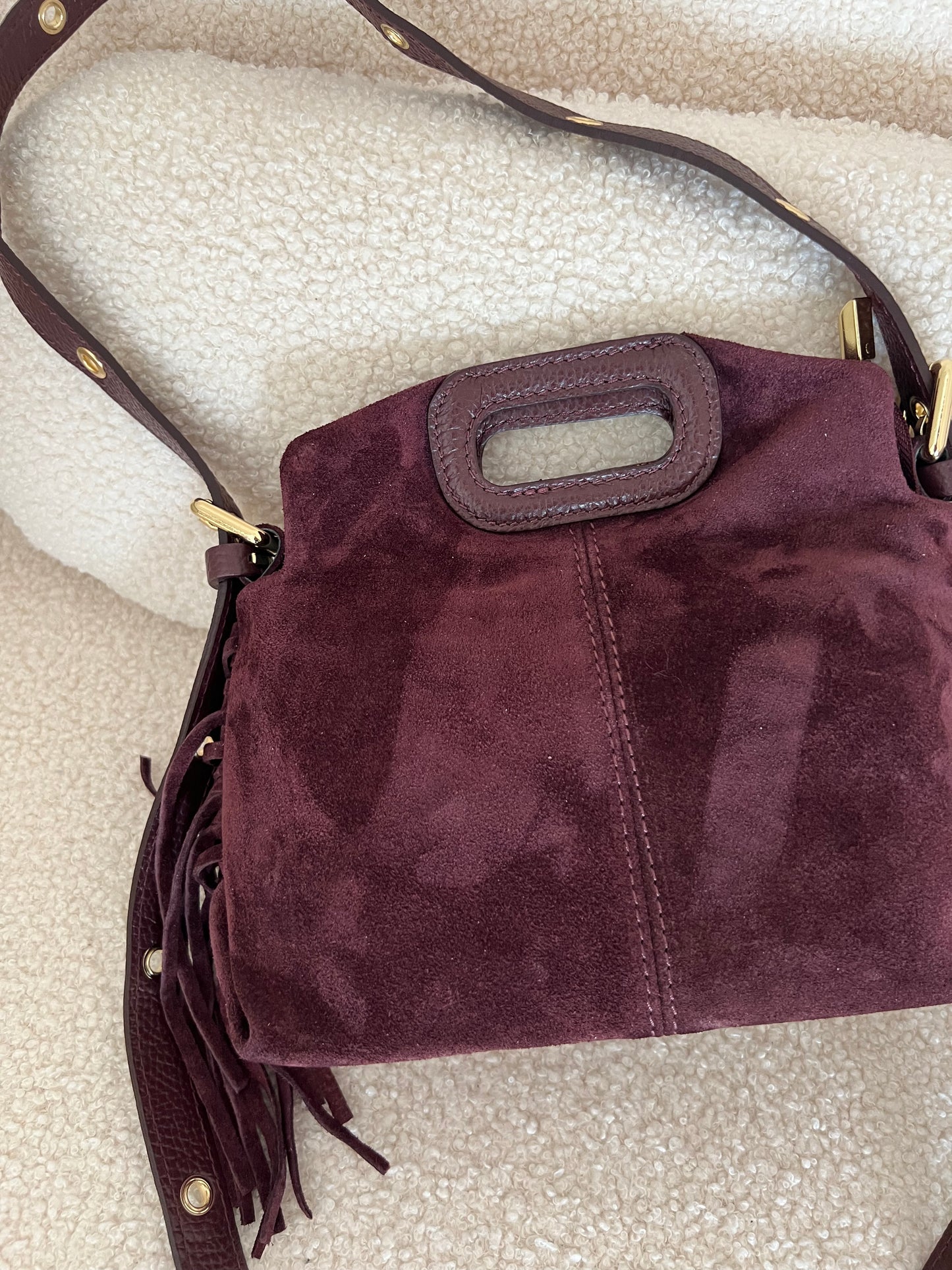 Sac à main en cuir Jodie Prune uni