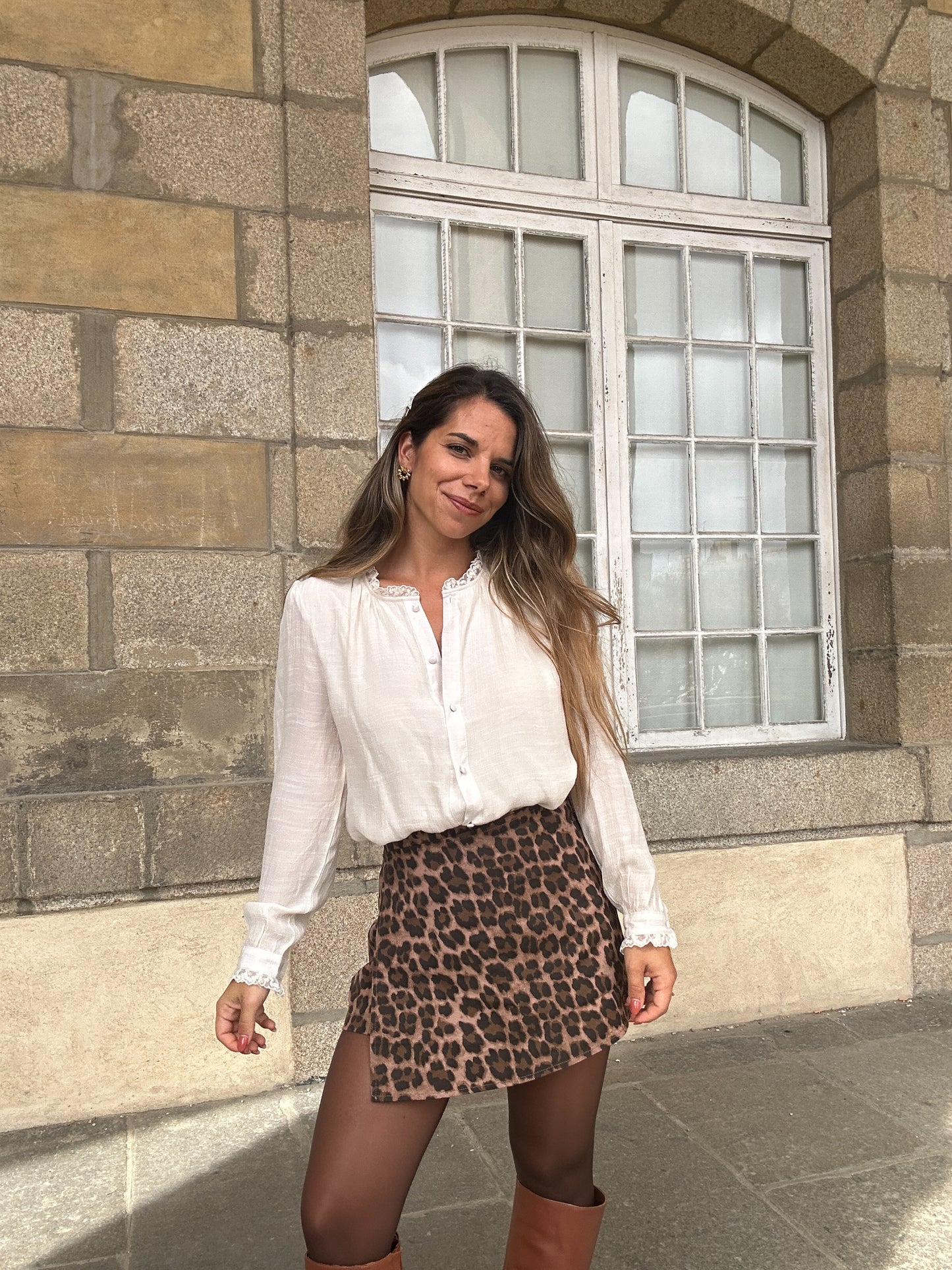 Jupe short léopard Camille