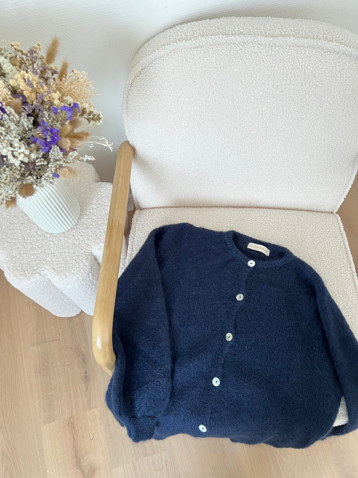 Maille en laine Bianca bleu marine