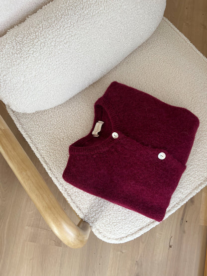 Maille en laine Léonie bordeaux