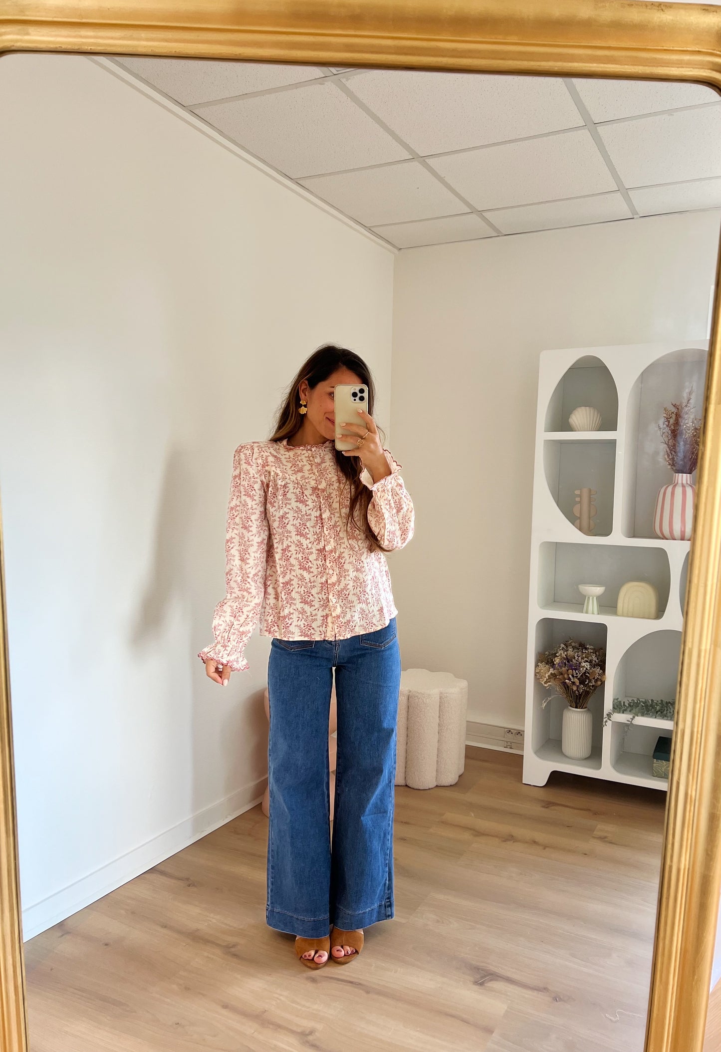Blouse fleurie Amélia rose